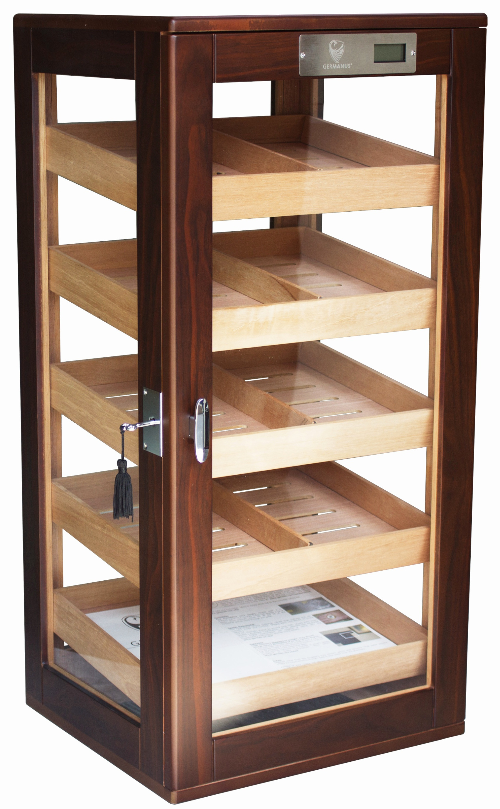 2nd Choice GERMANUS Cigar Humidor Cabinet '33 for ca 400 cigars with Digital Hygrometer - Brown