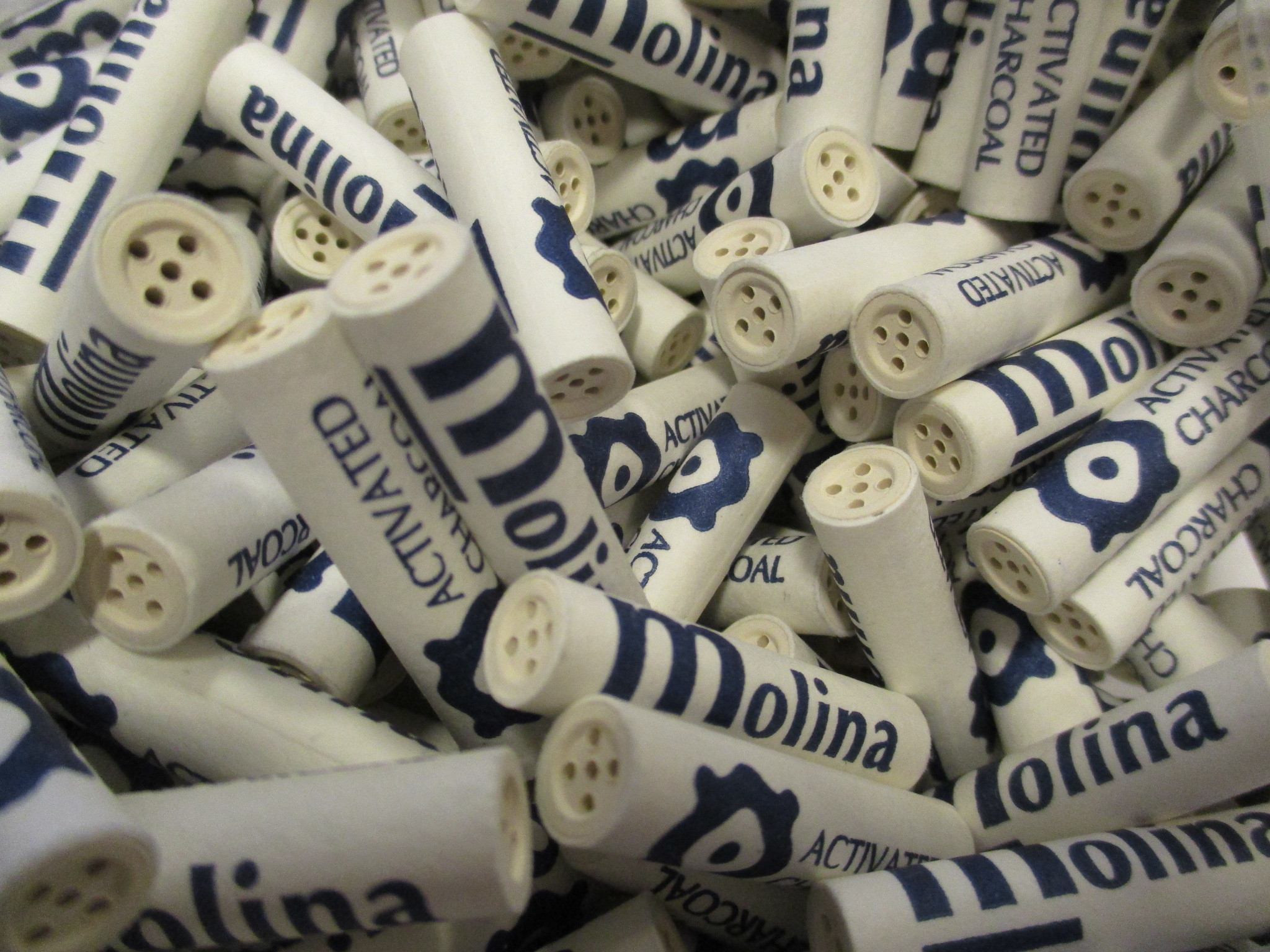 Aktionspreis: Molina Aktivkohle Filter 9mm Pfeifen Filter, 250 St.
