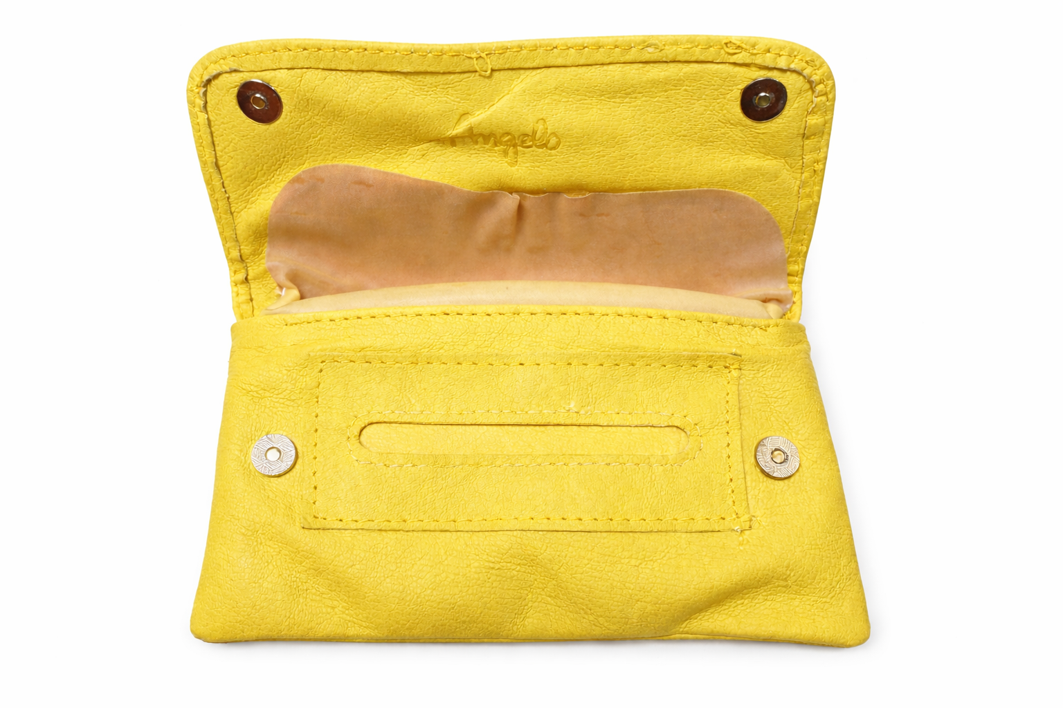 Angelo Leder Tabaktasche in Gelb