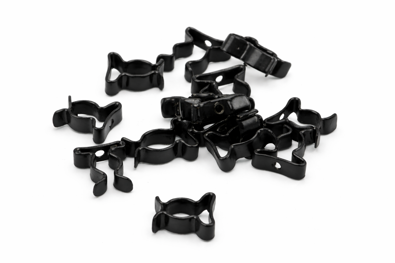 Klammer für Pfeifenpräsentation, gummibeschichtet zum Anschrauben, 1 Stück