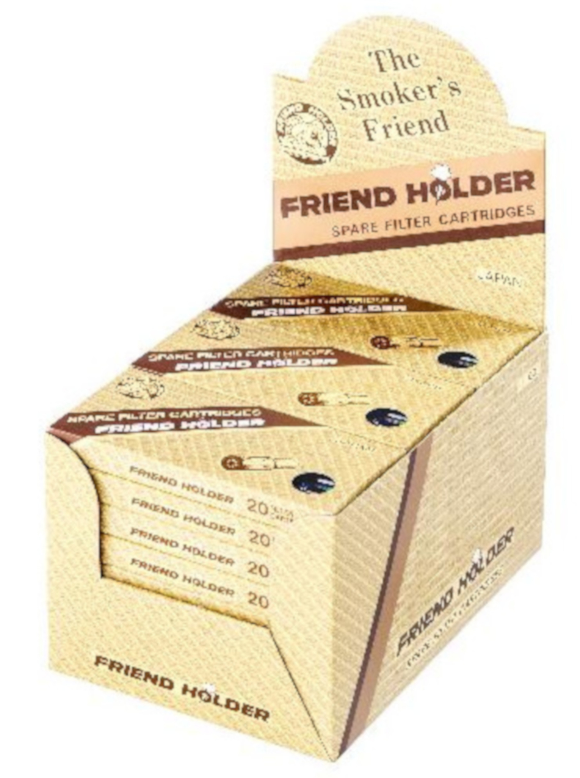 Friend Holder Filter für Zigaretten Spitze, 24x20 Filter, 1 Karton