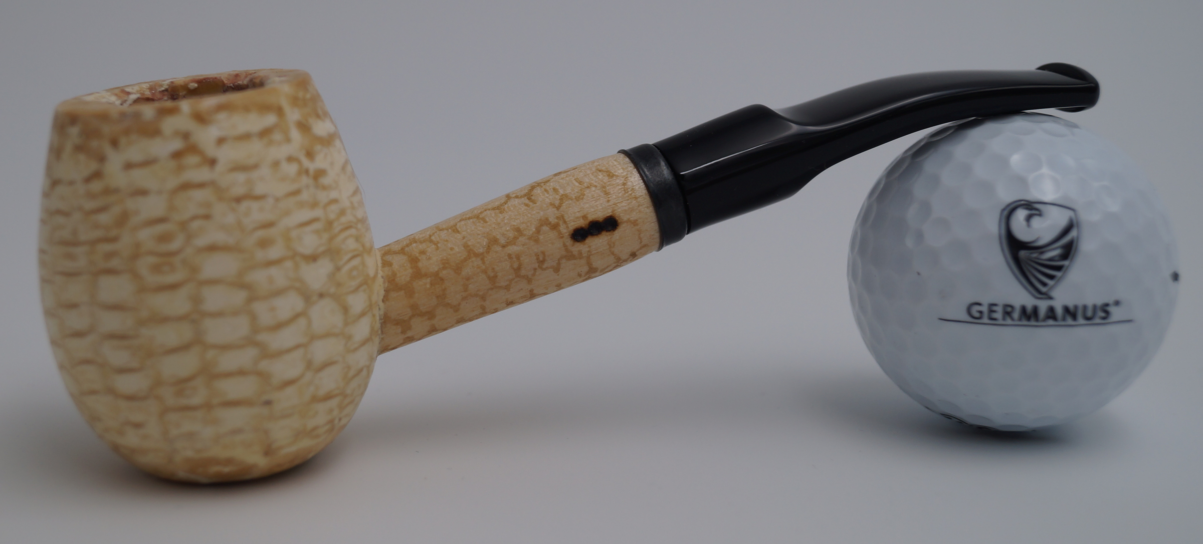 GERMANUS Corncob Apple Bent, with handmade Freehand Bit,  Made in Germany