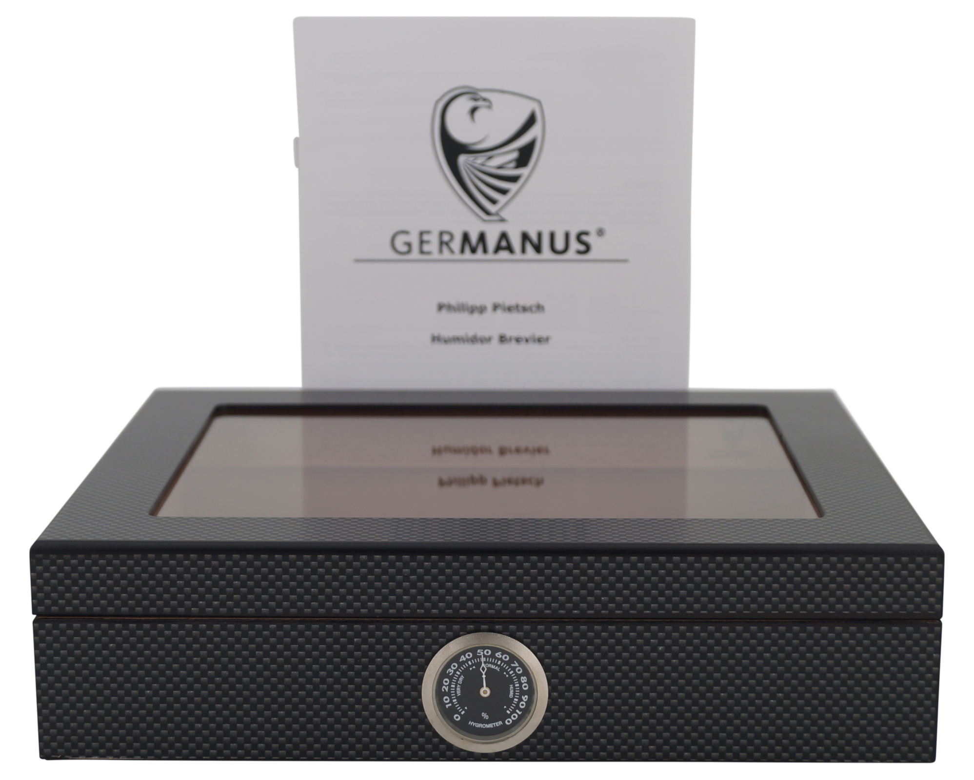 GERMANUS Humidor Mensalla Carbon für ca. 30 Zigarren