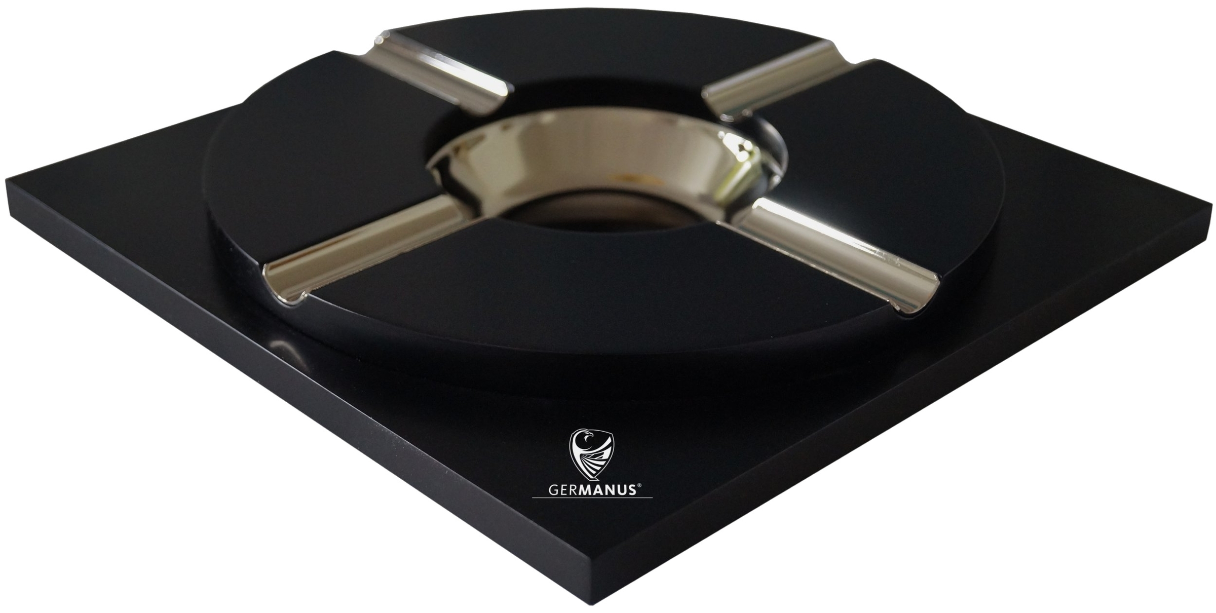 GERMANUS Cigar Ashtray Bovocul with 4 Cigar Holders from Wood