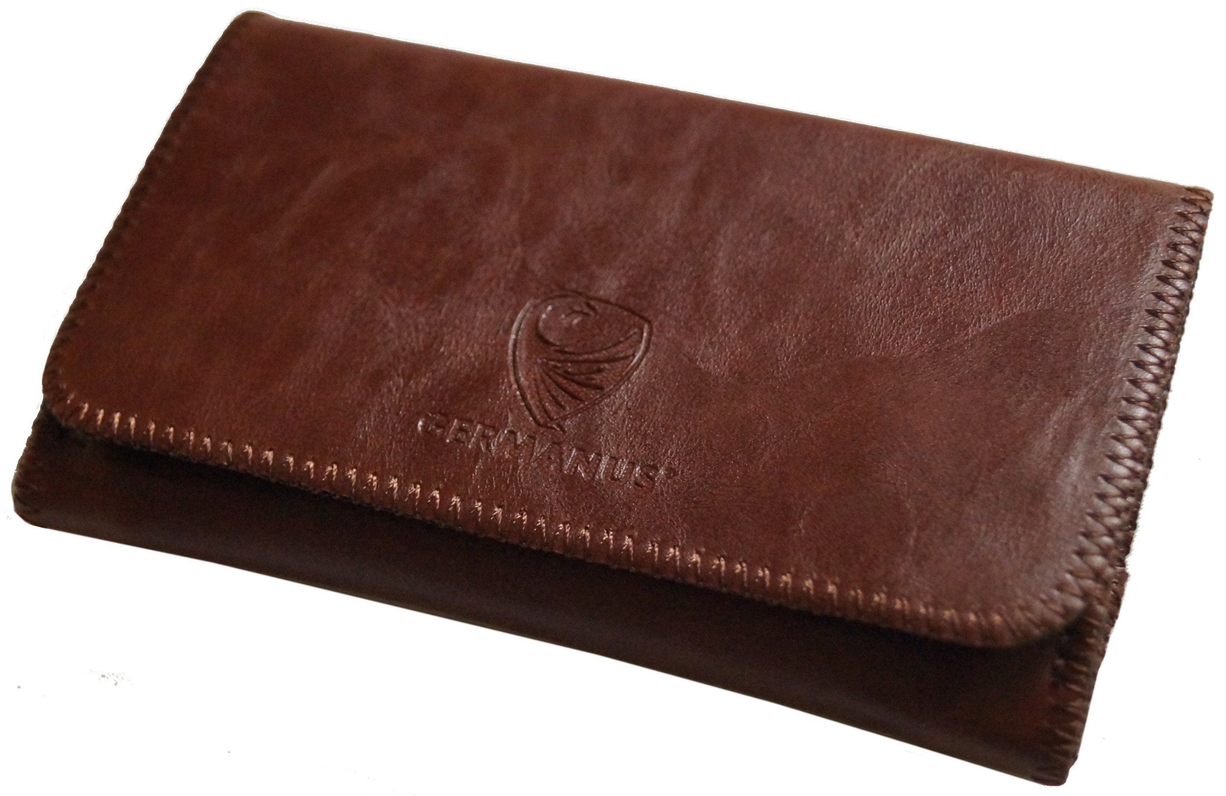 GERMANUS Tobacco Pouch - Art Leather Classic small - brown