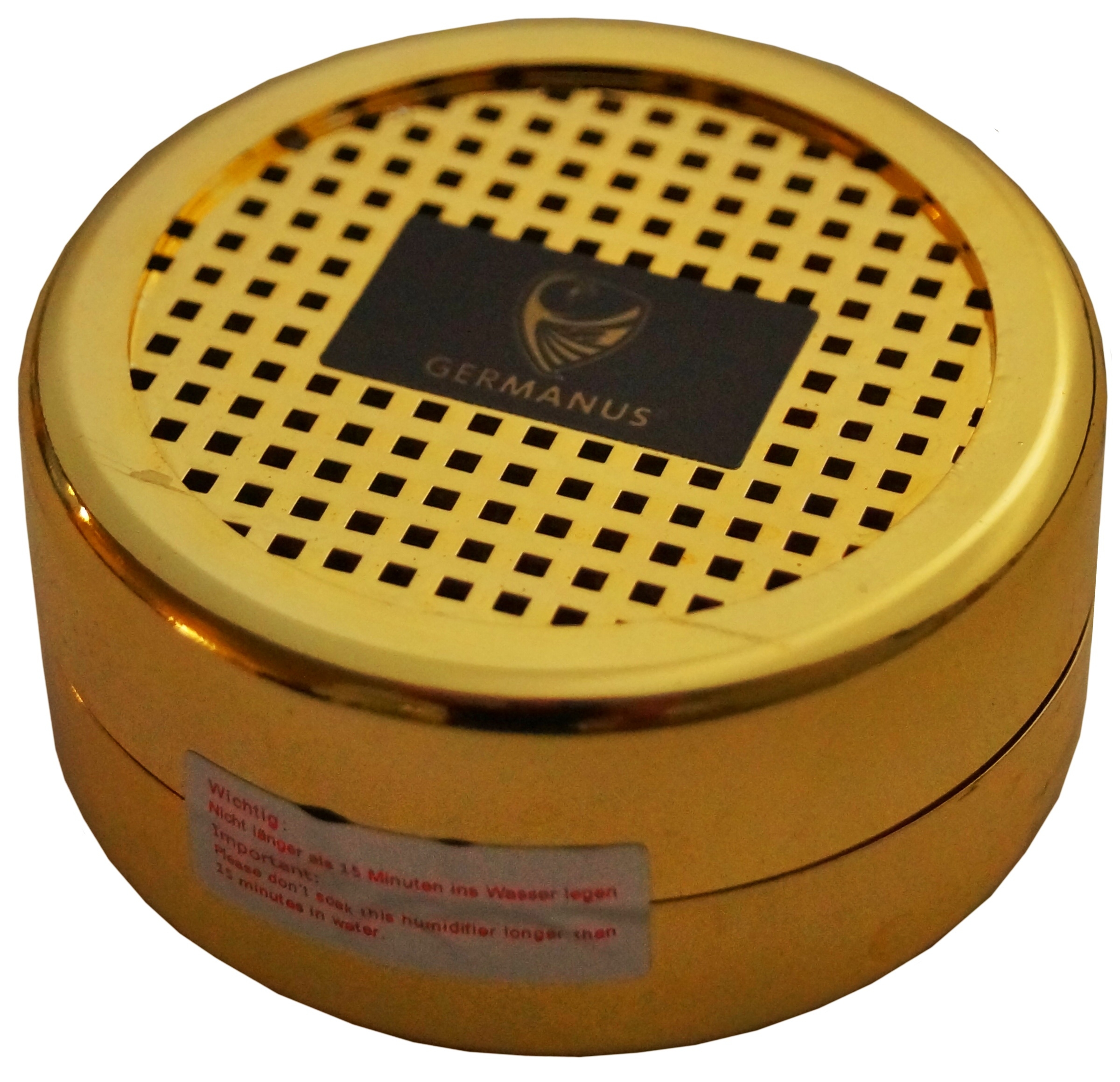 GERMANUS Humidor Zigarren Befeuchter Premium mit Kristallen - mit Magnet - rund