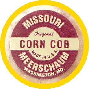 Original Missouri Qualitäts Corncob Holz Pfeife - Shape: Apple, Gerade