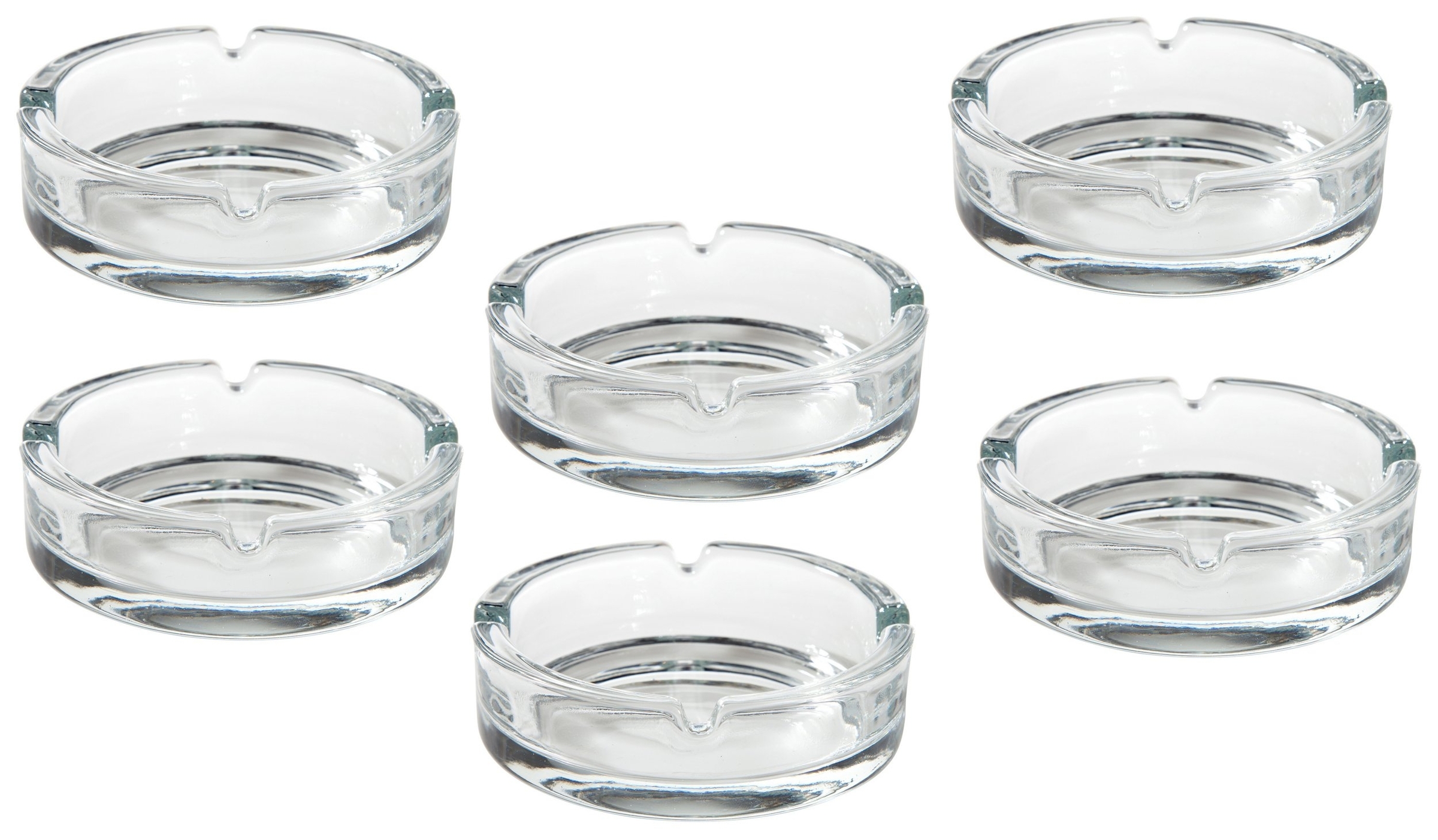 6 x Aschenbecher Glas für Zigaretten - Modell Classic 3