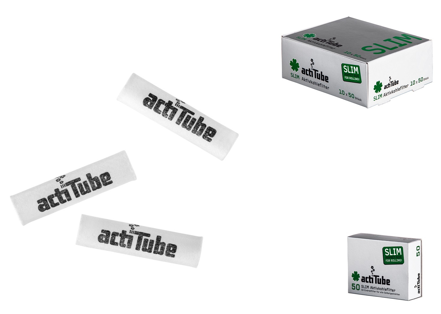 Rollbox Filter Slim - Acti Tube Aktivkohlefilter  - 7 mm - 50 Stück