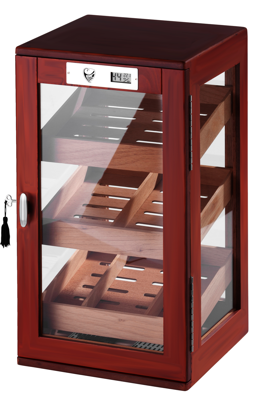 Humidor Schrank '22 für ca. 200 Zigarren mit Digitalhygrometer - Braun
