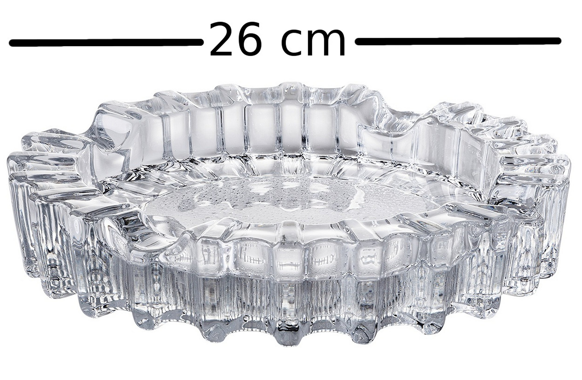 GERMANUS Zigarrenascher Kristall Glas Zigarren Aschenbecher - Modell: Blume