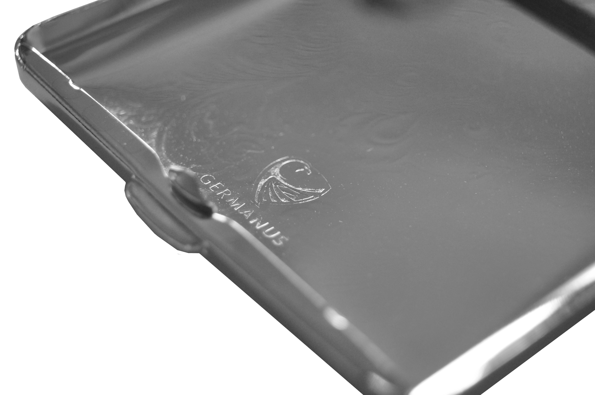 GERMANUS Cigarette Case - Made in Germany - Engravable Nickel Plated glossy
