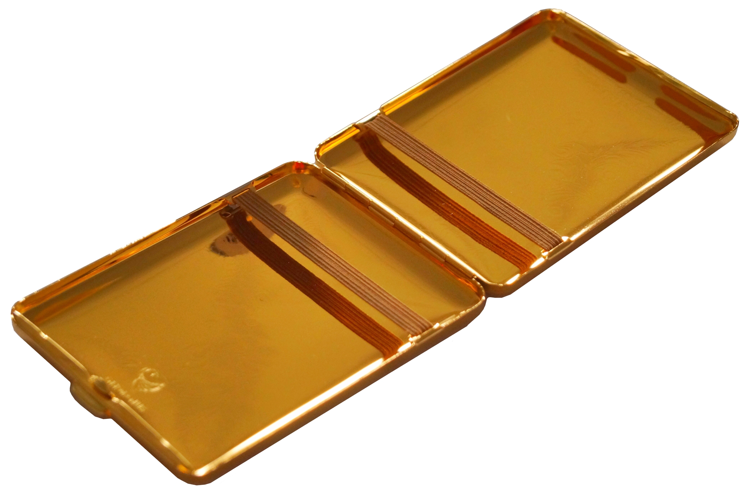 GERMANUS Zigaretten Etui - Echt Gold - 100 mm - Made in Germany - Design Germanus Gravur