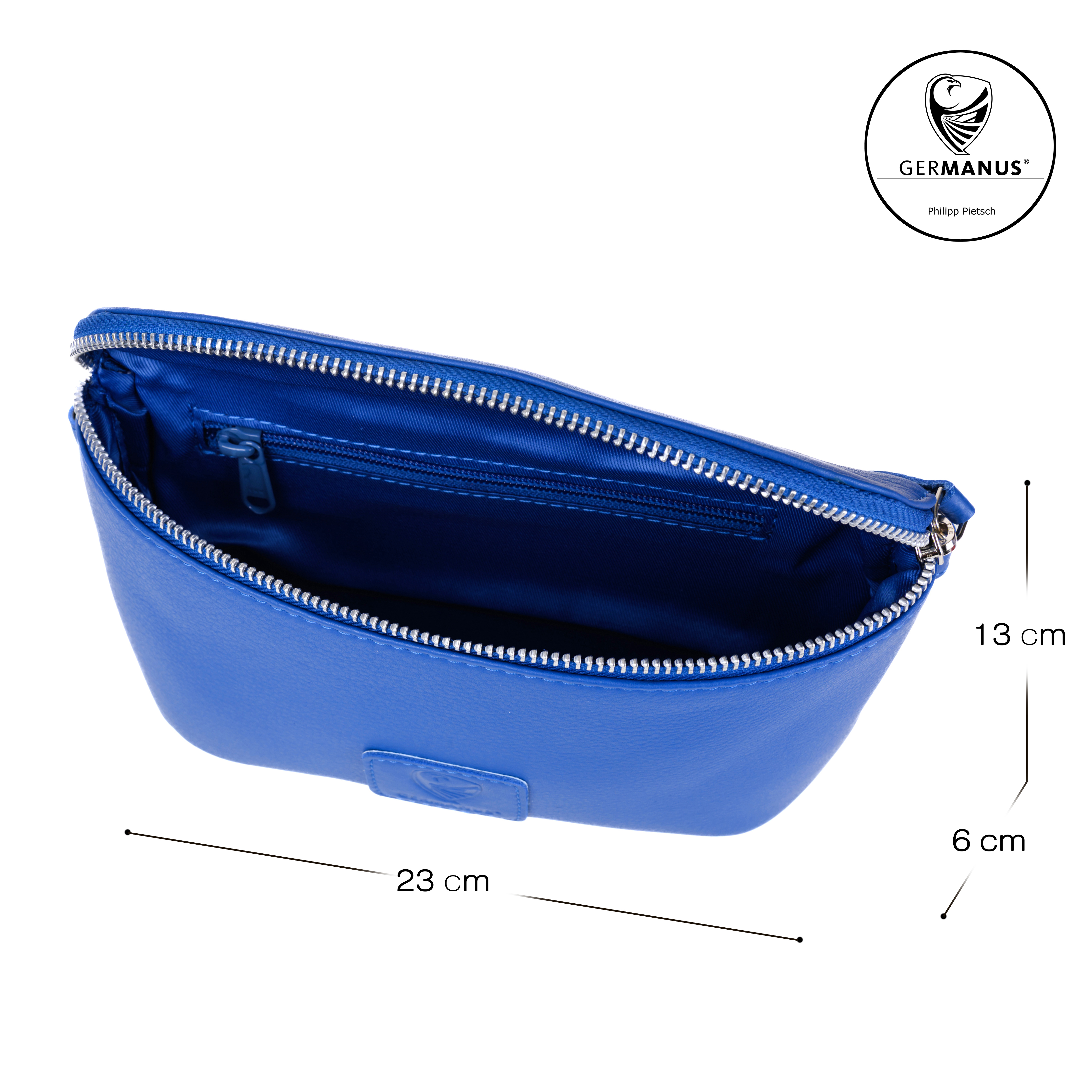 GERMANUS Belt Bag Mika Crossbody Bag, Bum Bag, Fanny Pack, Shoulder Bag, Leather Bag Blue