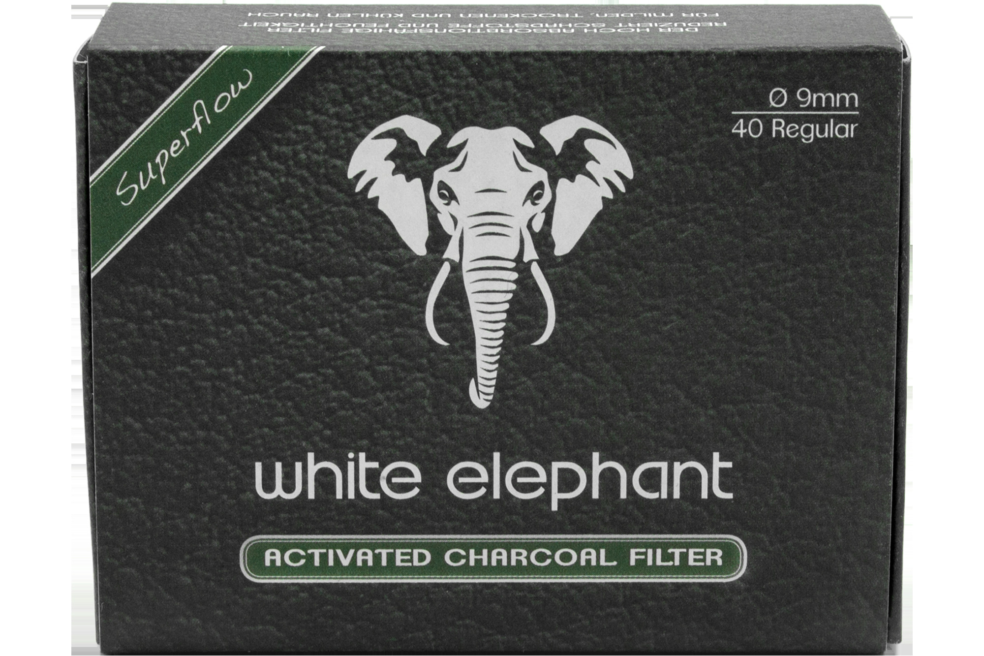 Elephant Aktivkohle Filter 9mm Pfeifen Filter, 40 St.