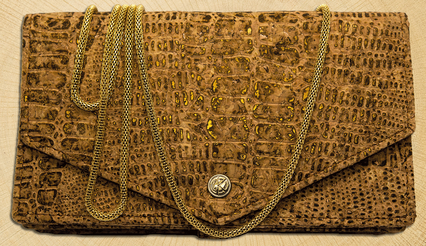 Kavatza Tabak Handtasche Clutch Kork-Odile