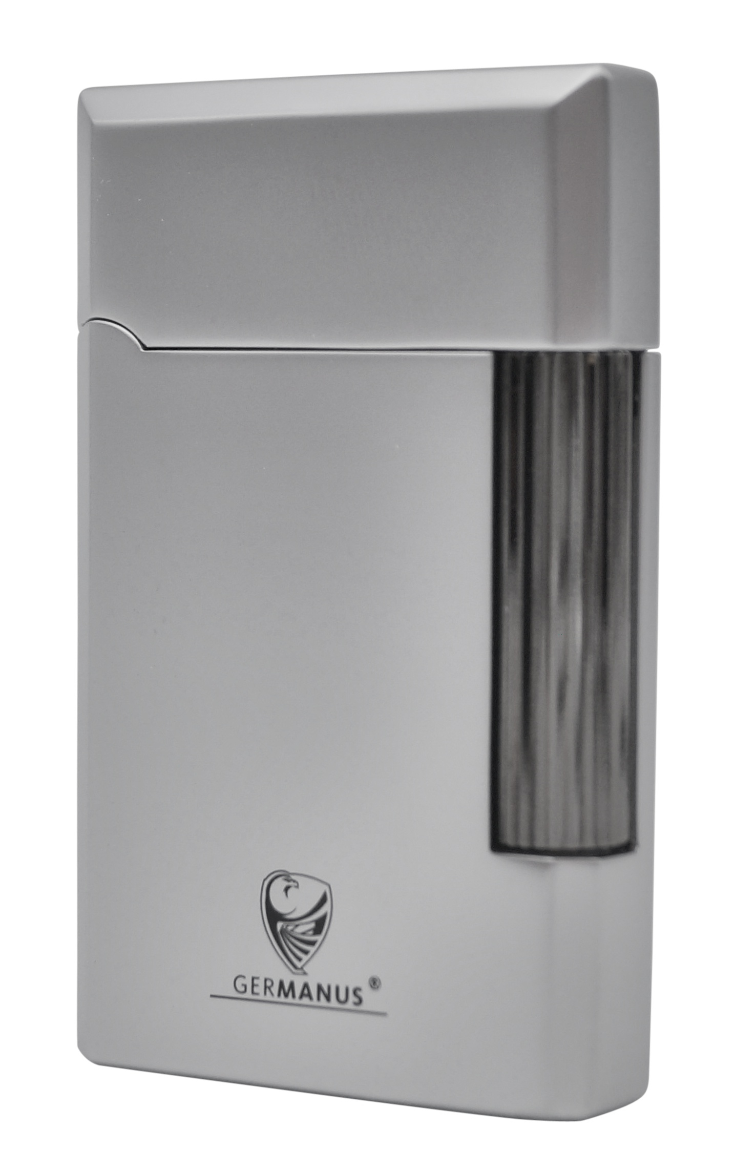 GERMANUS Feuerzeug, Vollmetall, Silber - robust