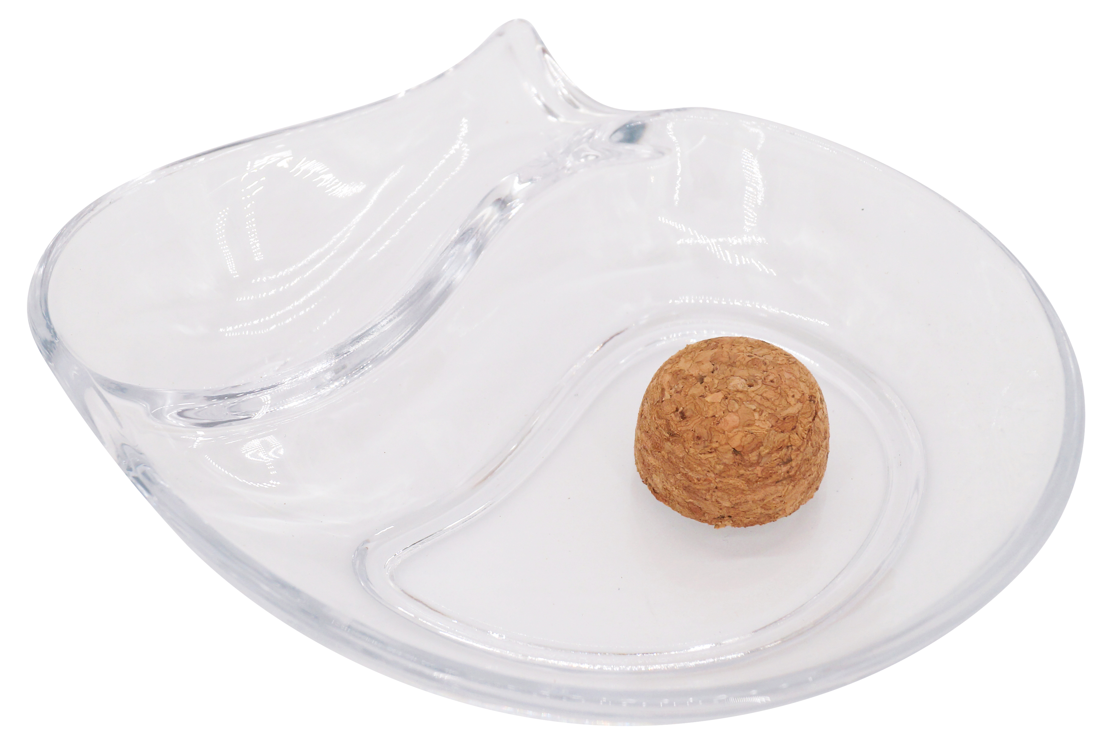 GERMANUS  Pfeifenaschenbecher aus Glas, Blatt