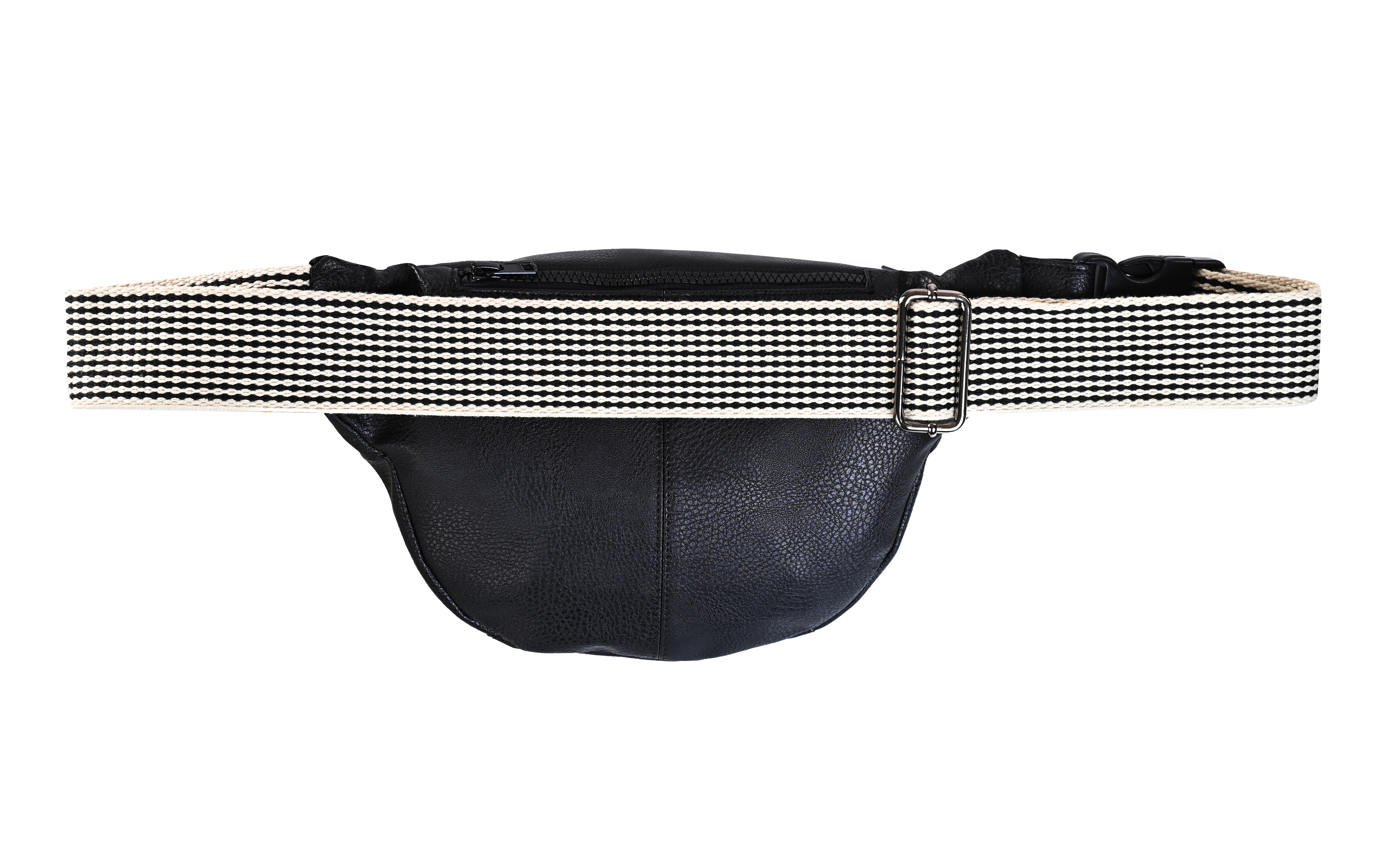 GERMANUS Gürteltasche Fred Crossbody Bag, Bum Bag, Bauchtasche, Umhängetasche, Tasche Kunstleder Schwarz
