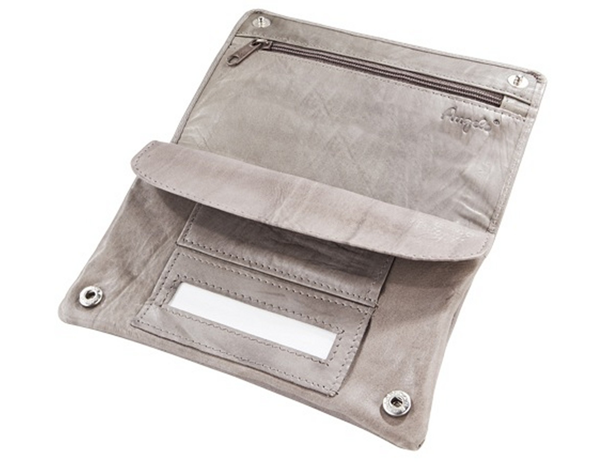 Leder Tabaktasche in Dust Sand Braun Grau - 7