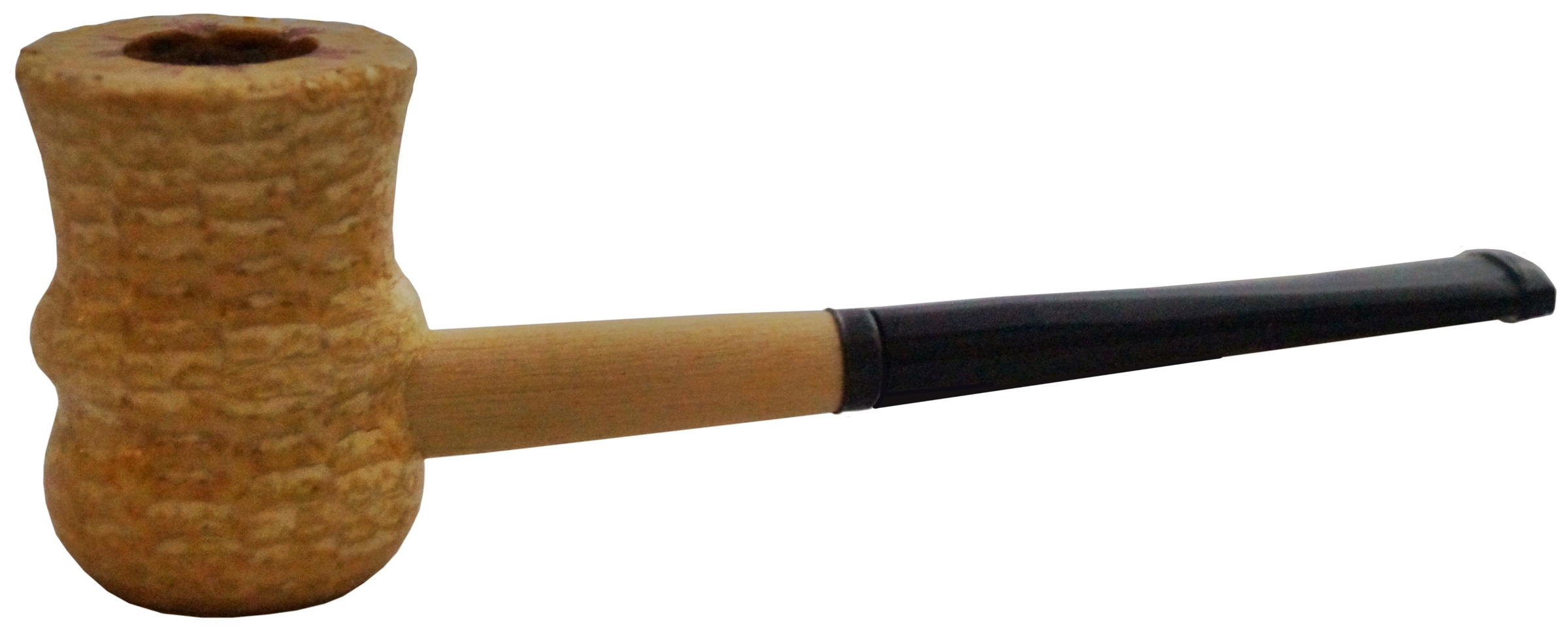 Original Missouri Qualitäts Corncob Pfeife - Shape: Curl, Filterlos, Billiard