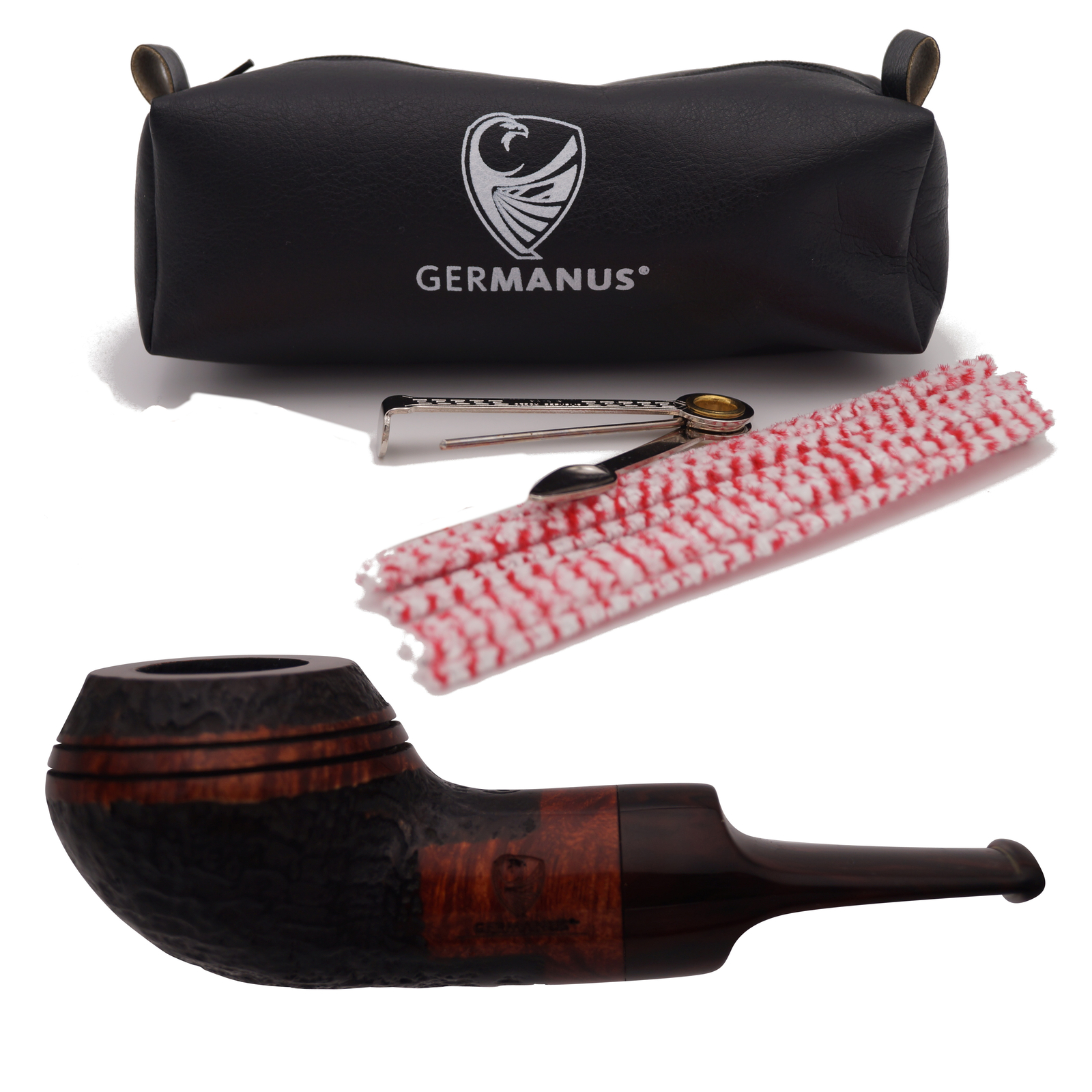 GERMANUS Pfeife Stubby, Reverse Calabash, gerade Sand, 10105-2