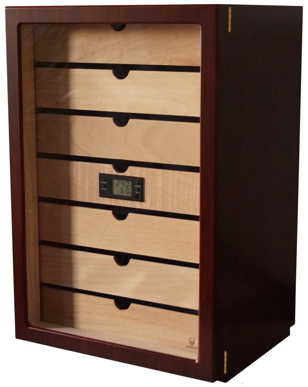 GERMANUS "Veter" Humidor Schrank für ca. 500 Zigarren mit Digitalhygrometer - Braun