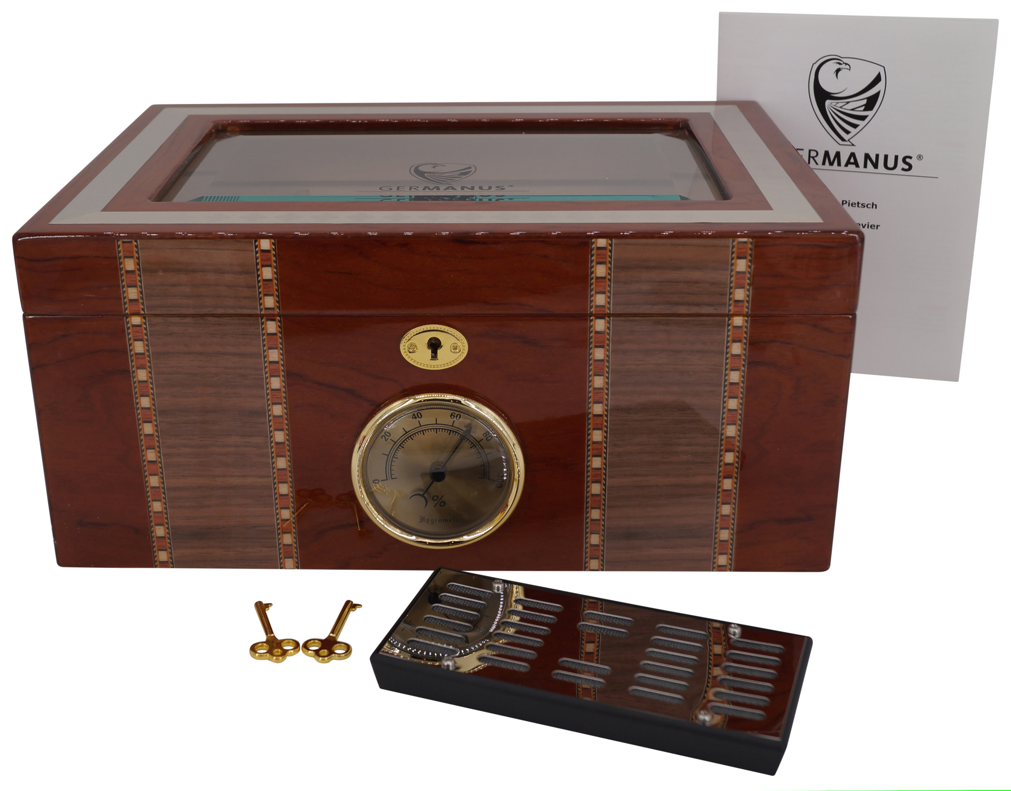 GERMANUS Humidor Truhe Glasdach MVI