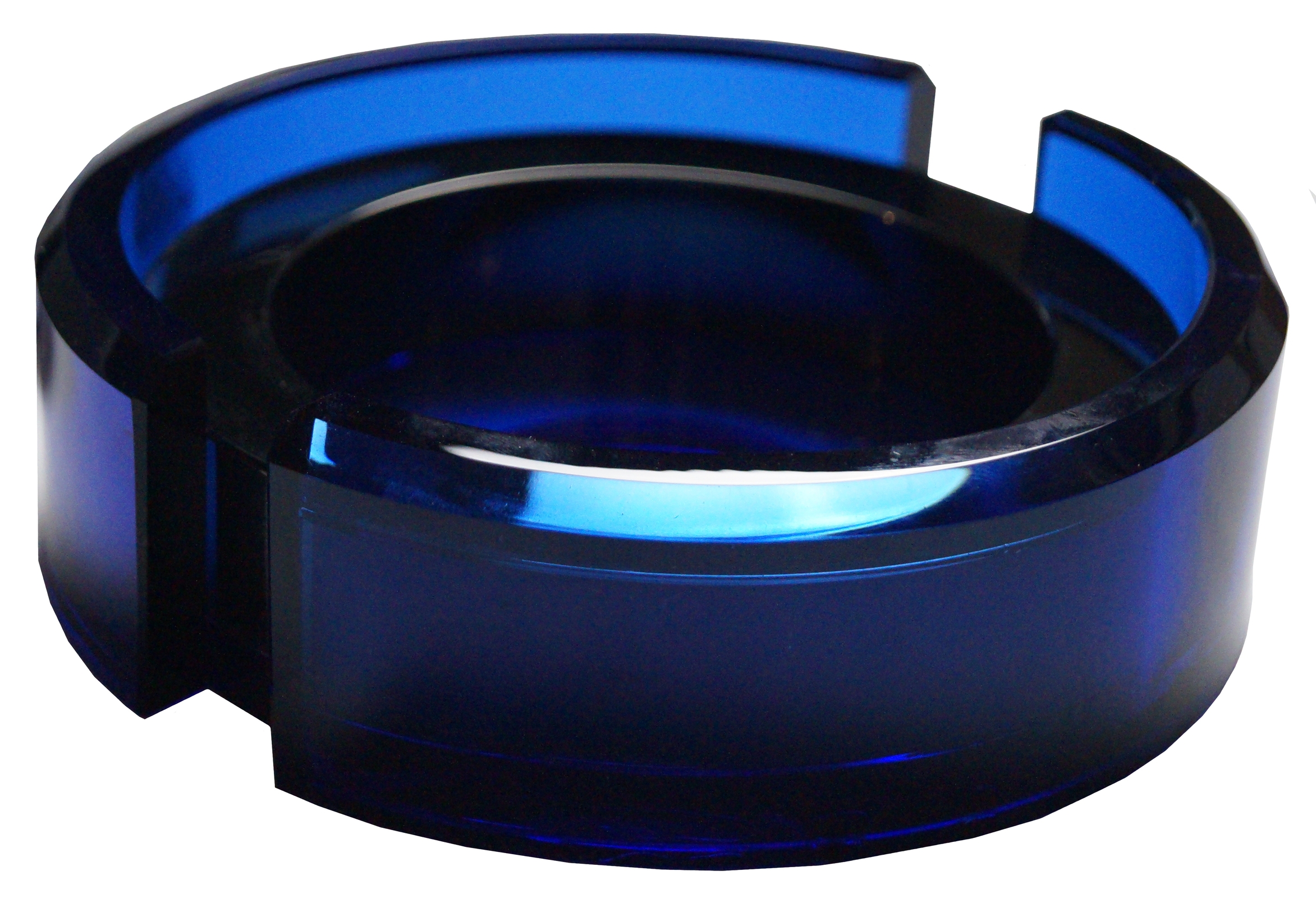 Sonderangebot: GERMANUS Aschenbecher aus Kristallglas für Zigarren , Blau