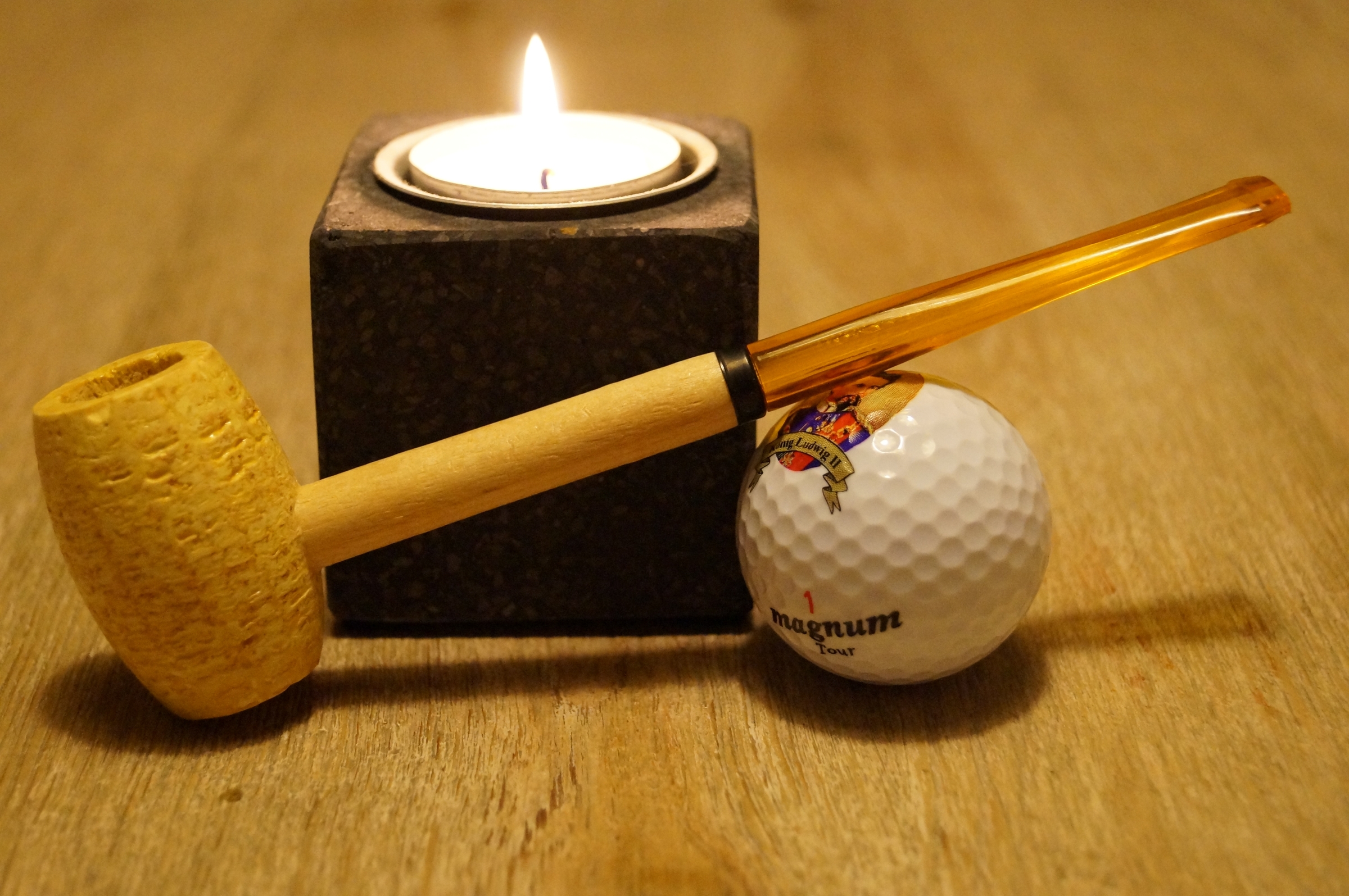 Original Missouri Qualitäts Corncob Pfeife - Shape: Long Feather Glatt, Billiard