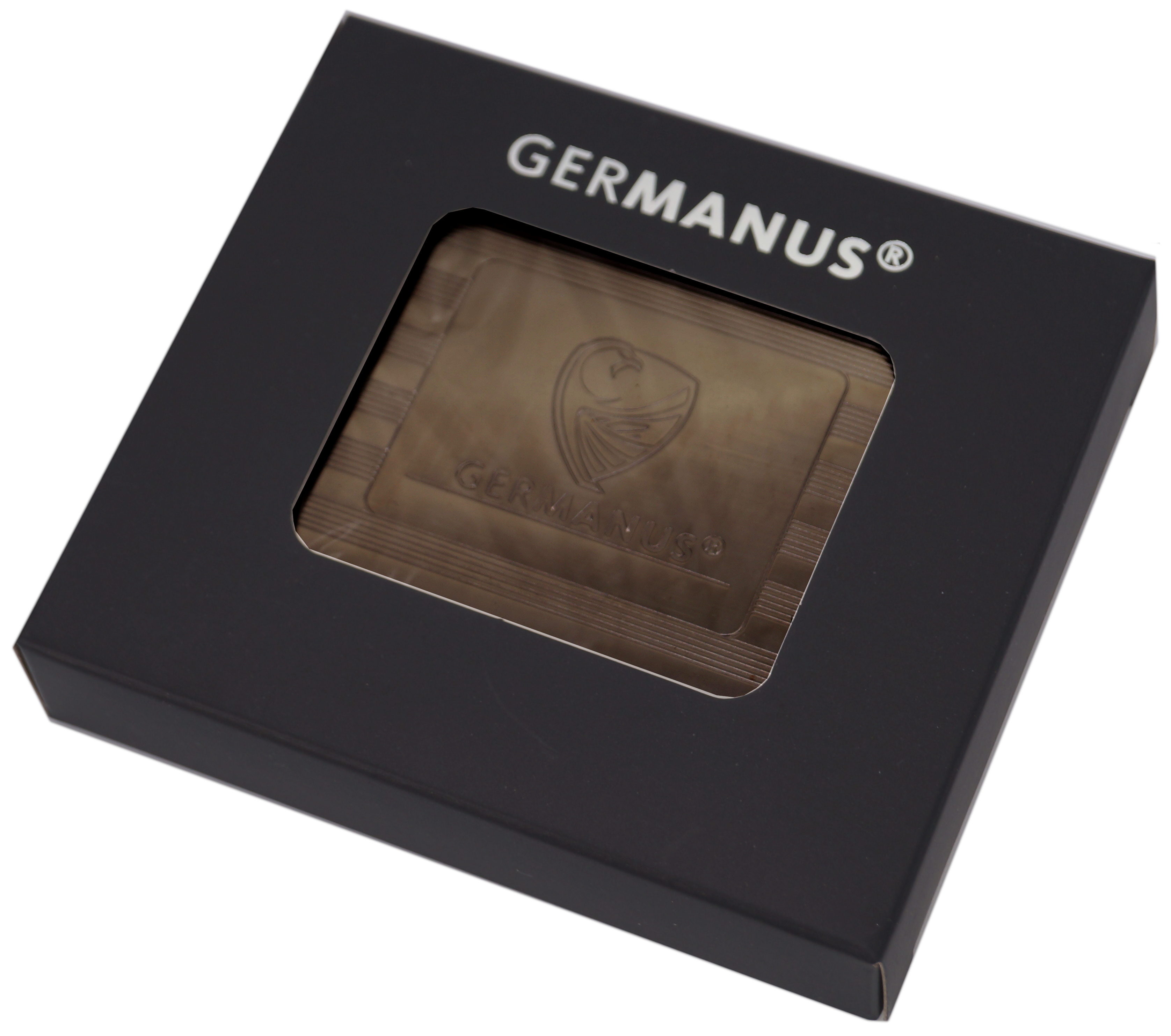 GERMANUS Zigarettenetui aus Metall, Schwarz Anthrazit