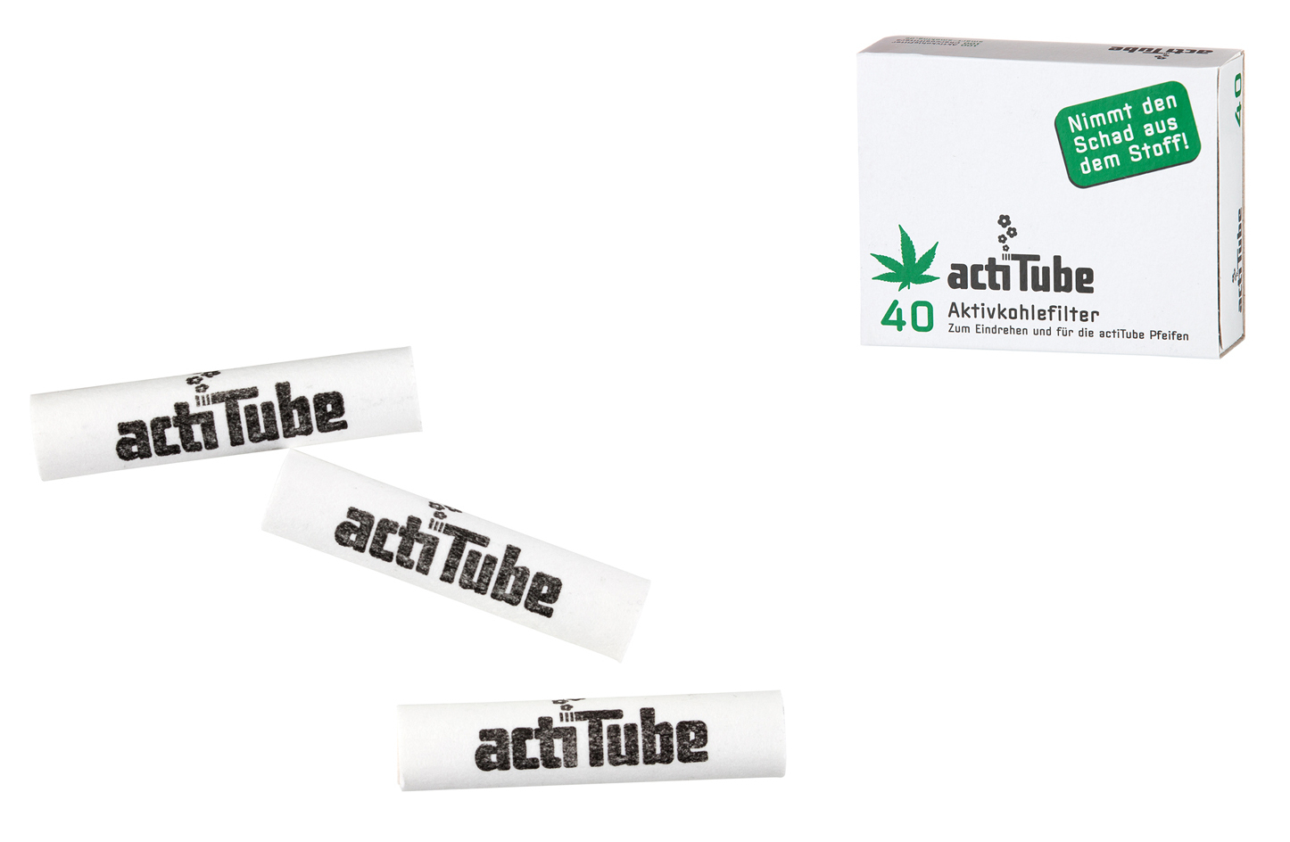 Rollbox Filter Standard - Acti Tube Aktivkohlefilter  - 8 mm - 40 Stück