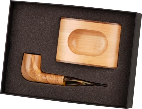 PASSATORE "Splendida Oliva" pipe in Set with Pipe Stand