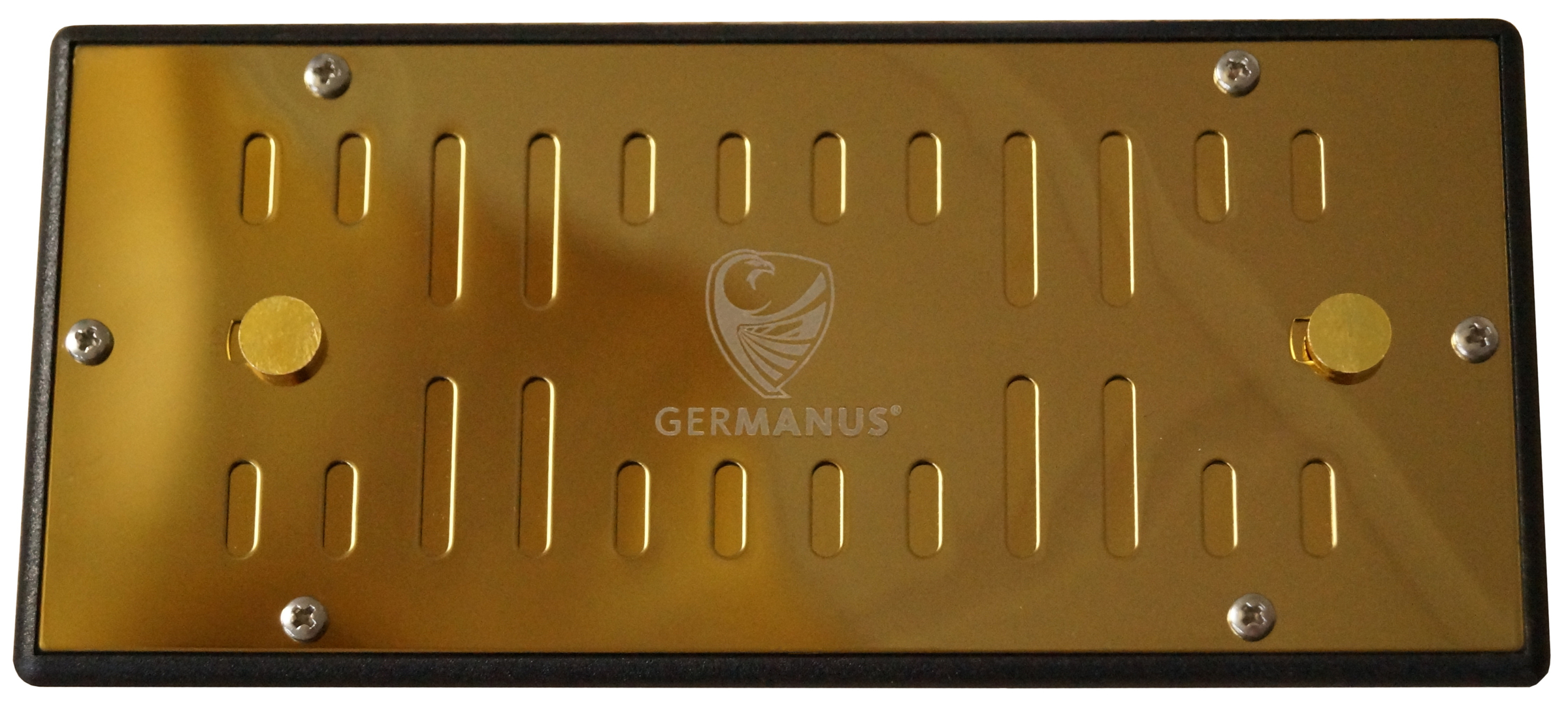 GERMANUS Humidor Befeuchter mit Kristallen für Zigarren in Gold, Kassette groß
