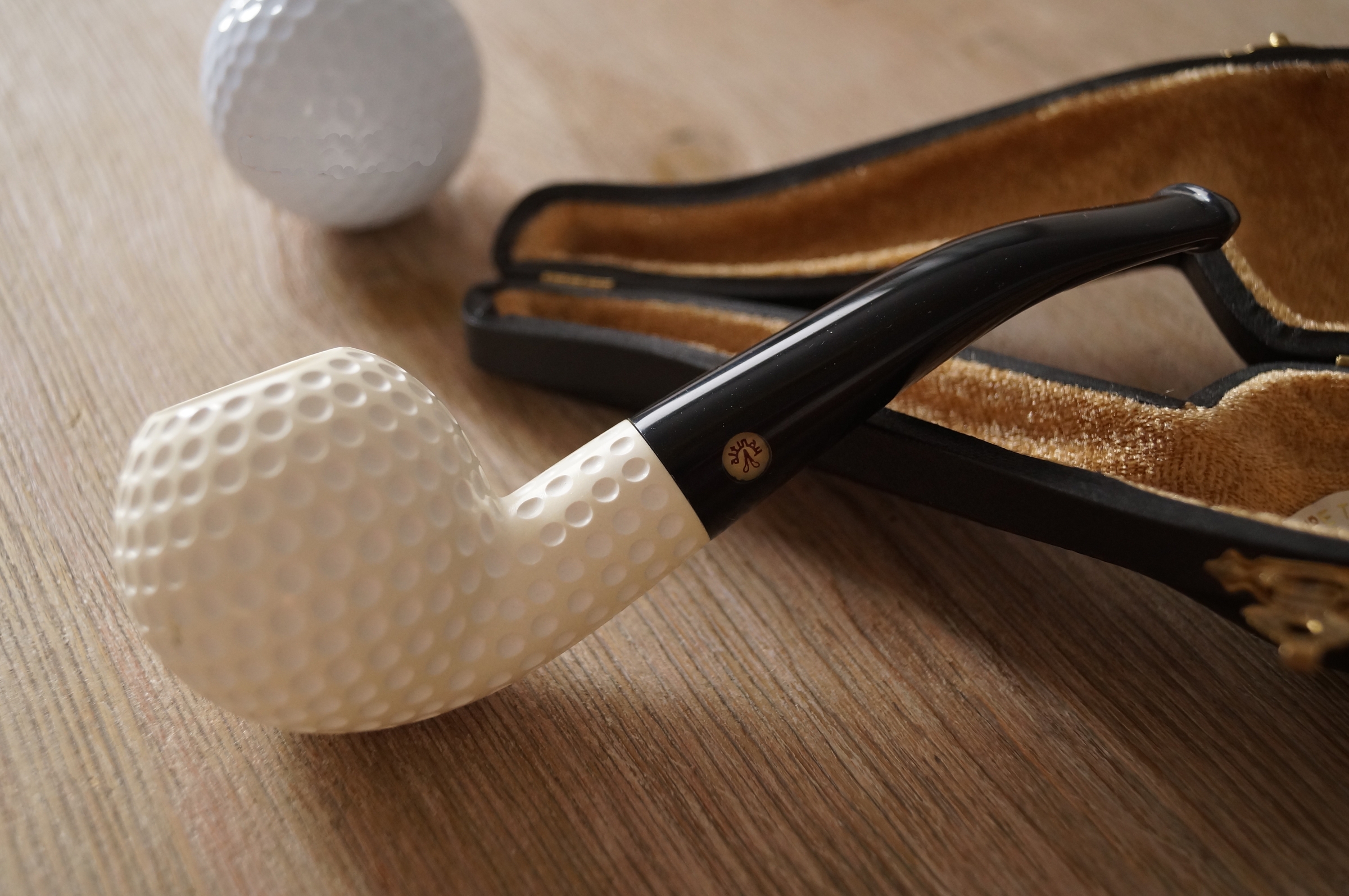 Meerschaum Tobacco Pipe - Unique handmade Pipe - "Golf Ball"