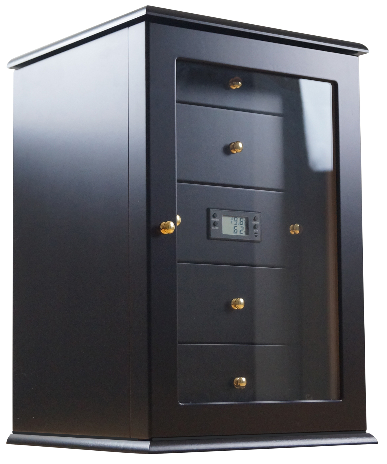 GERMANUS Humidor Schrank Viadrus Schwarz für ca. 400 Zigarren, Schwarz
