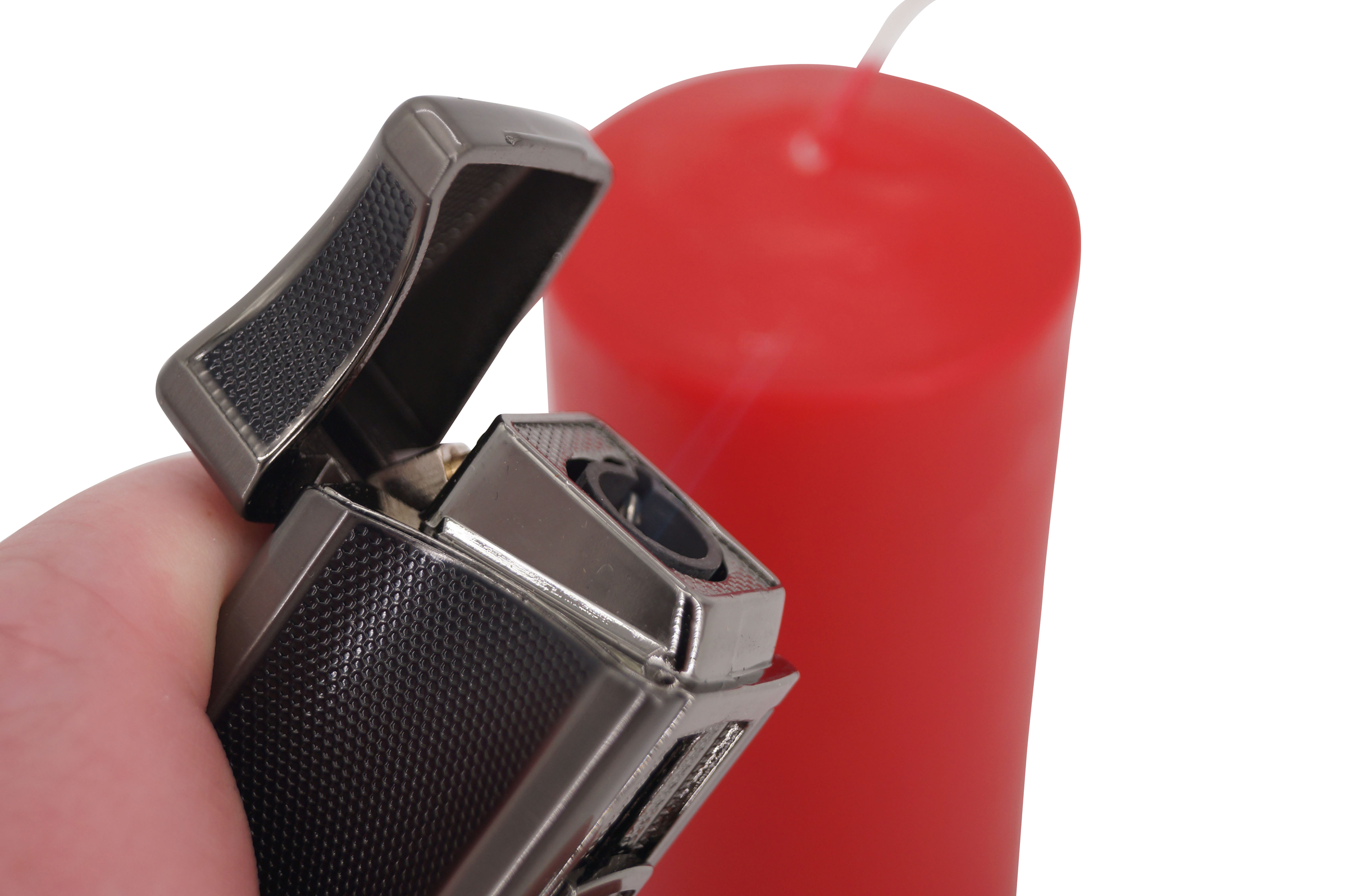 GERMANUS Jetflame Feuerzeug "Kaventsmann" in Schwarz Dunkelsilber 165