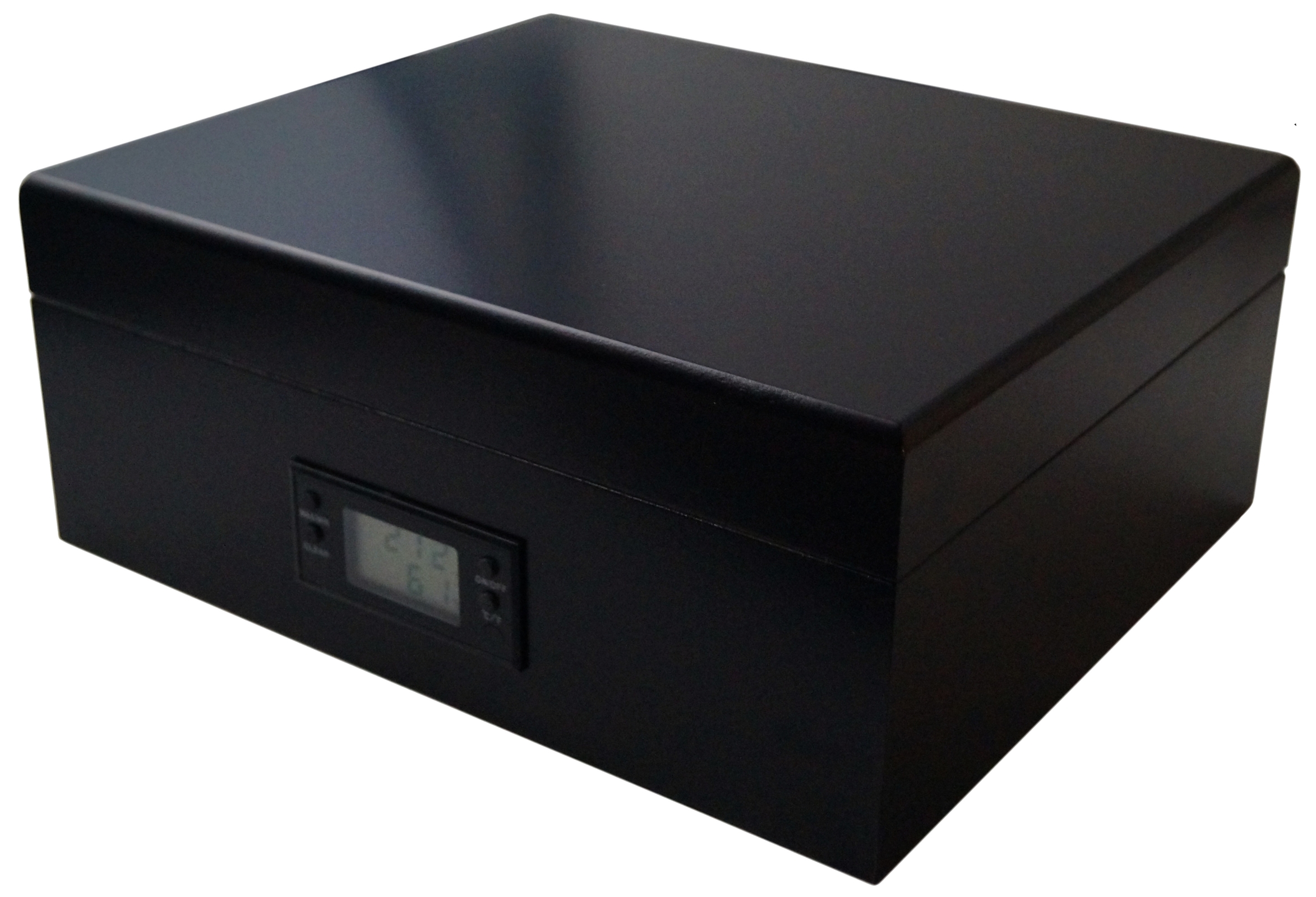 GERMANUS Zigarren Humidor mit Digital Hygrometer Klassiker 5, schwarz