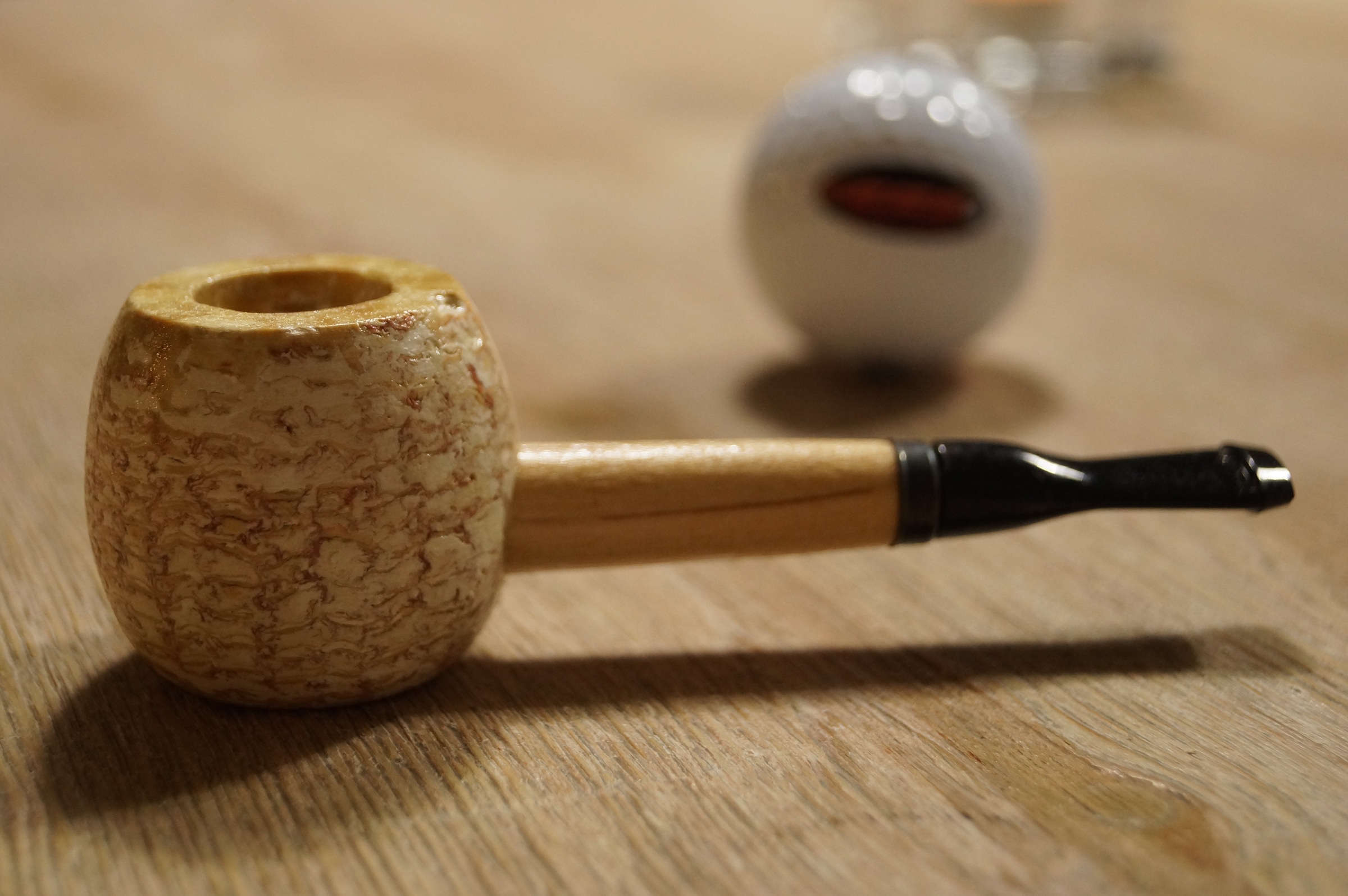 Original Missouri Qualitäts Corncob Pfeife - Shape: Short Apple, Billiard, filterlos