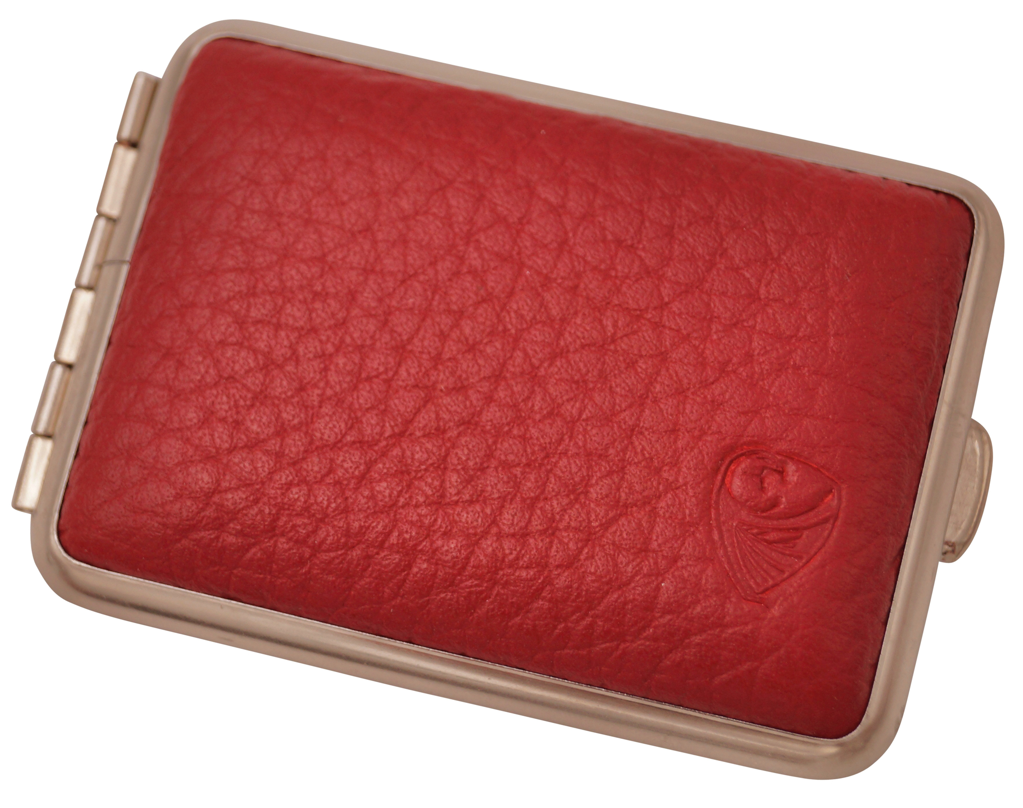 GERMANUS Case for Tobacco Pill or Candy - Handwork Made in Germany, Red Leather