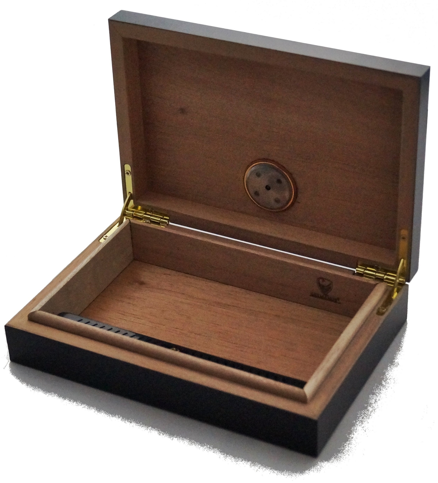 GERMANUS Humidor für Reise, Balkon und Terrasse in schwarz, matt