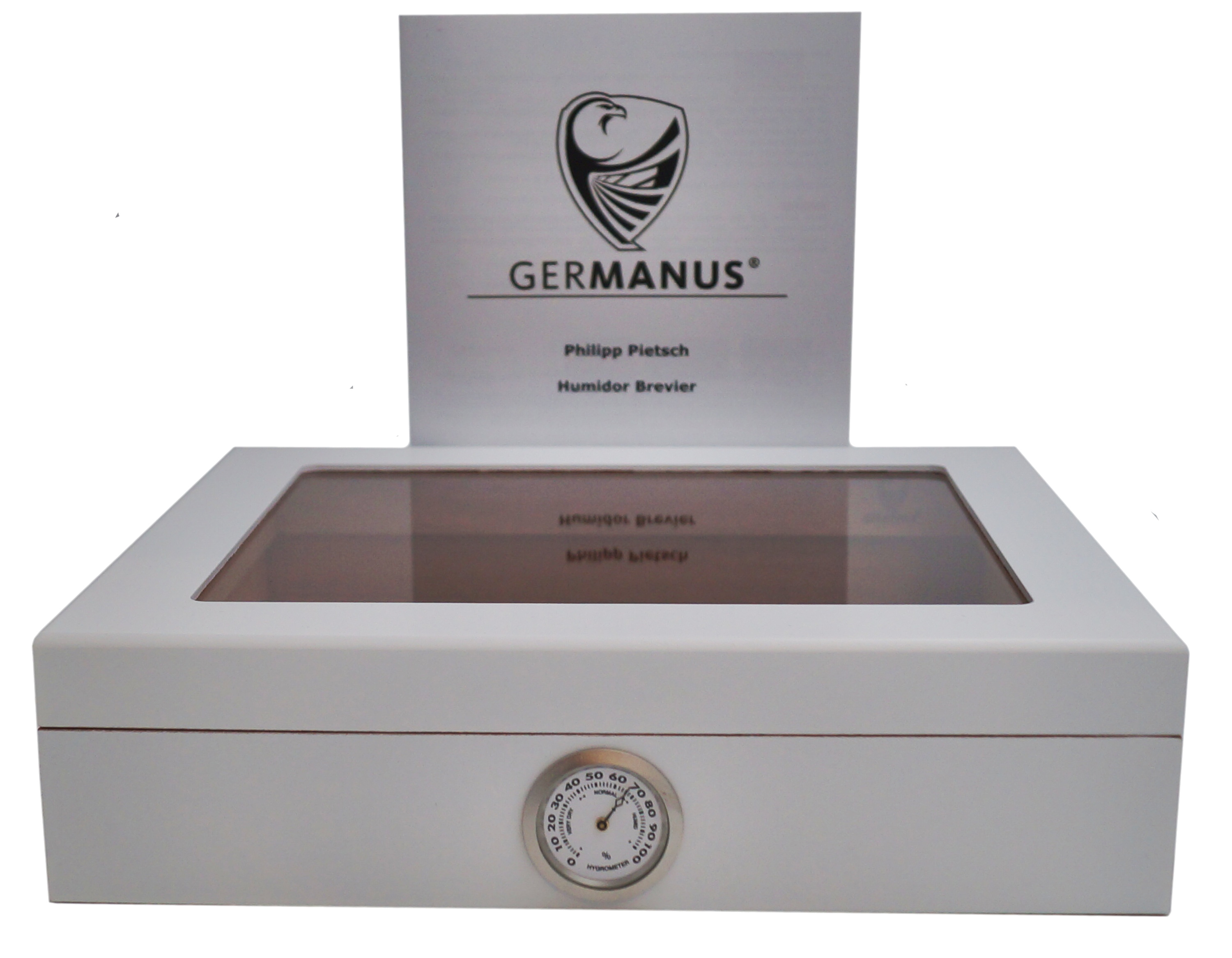 GERMANUS Humidor für ca. 30 Zigarren Mensalla, Weiß