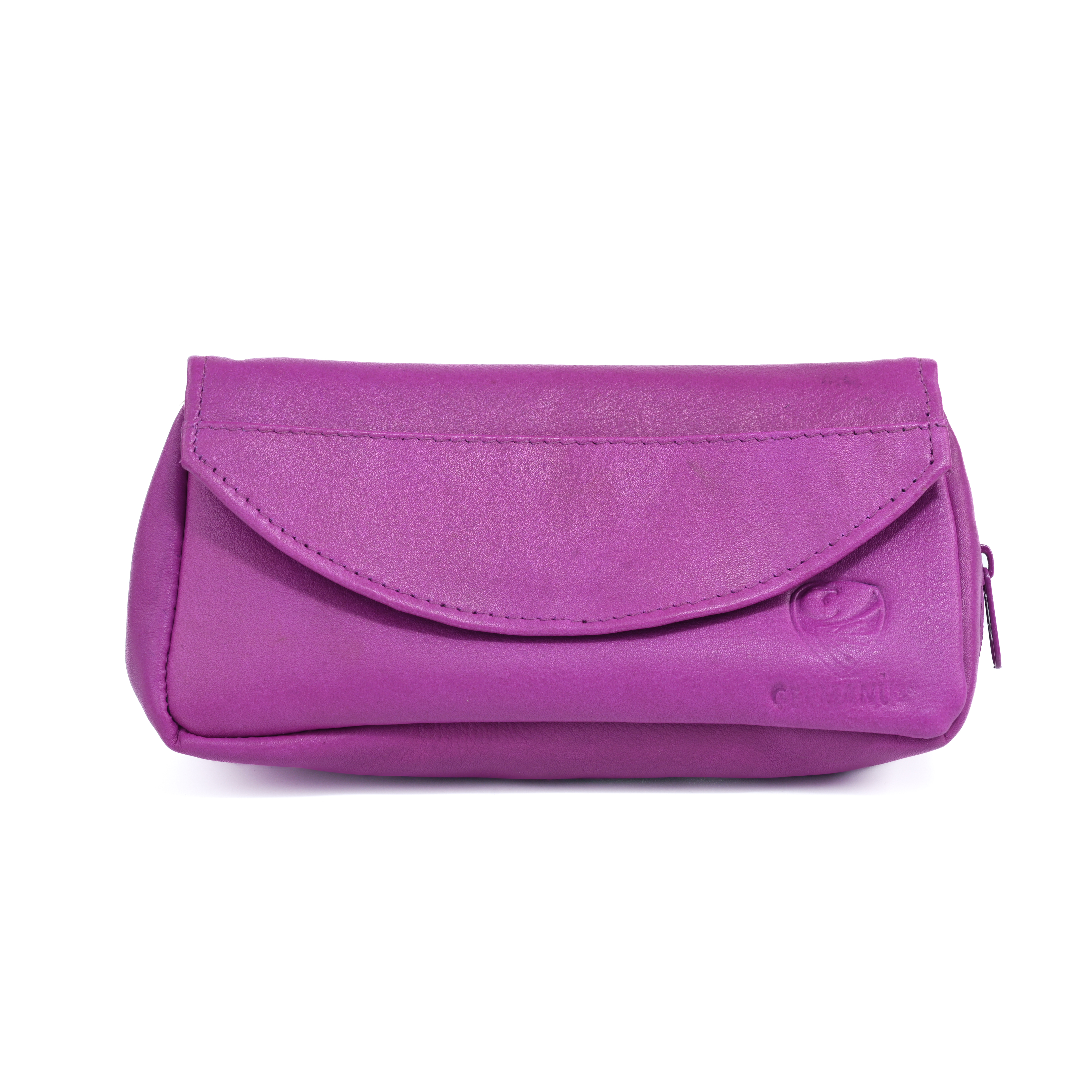 GERMANUS Kosmetiktasche Beauty Bag Make-Up Tasche Helen, Leder, Lila