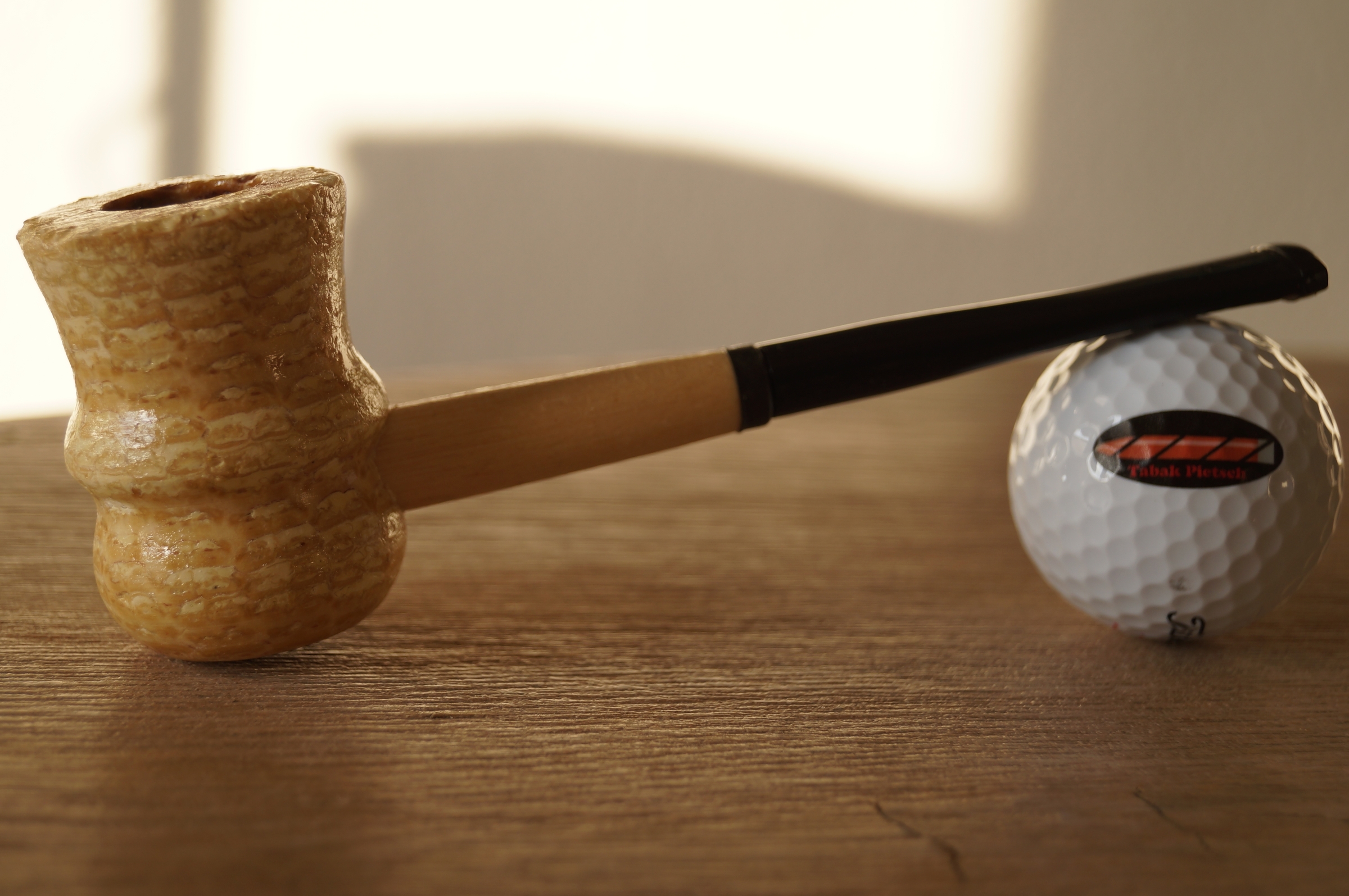 Original Missouri Qualitäts Corncob Pfeife - Shape: Curl, Filterlos, Billiard