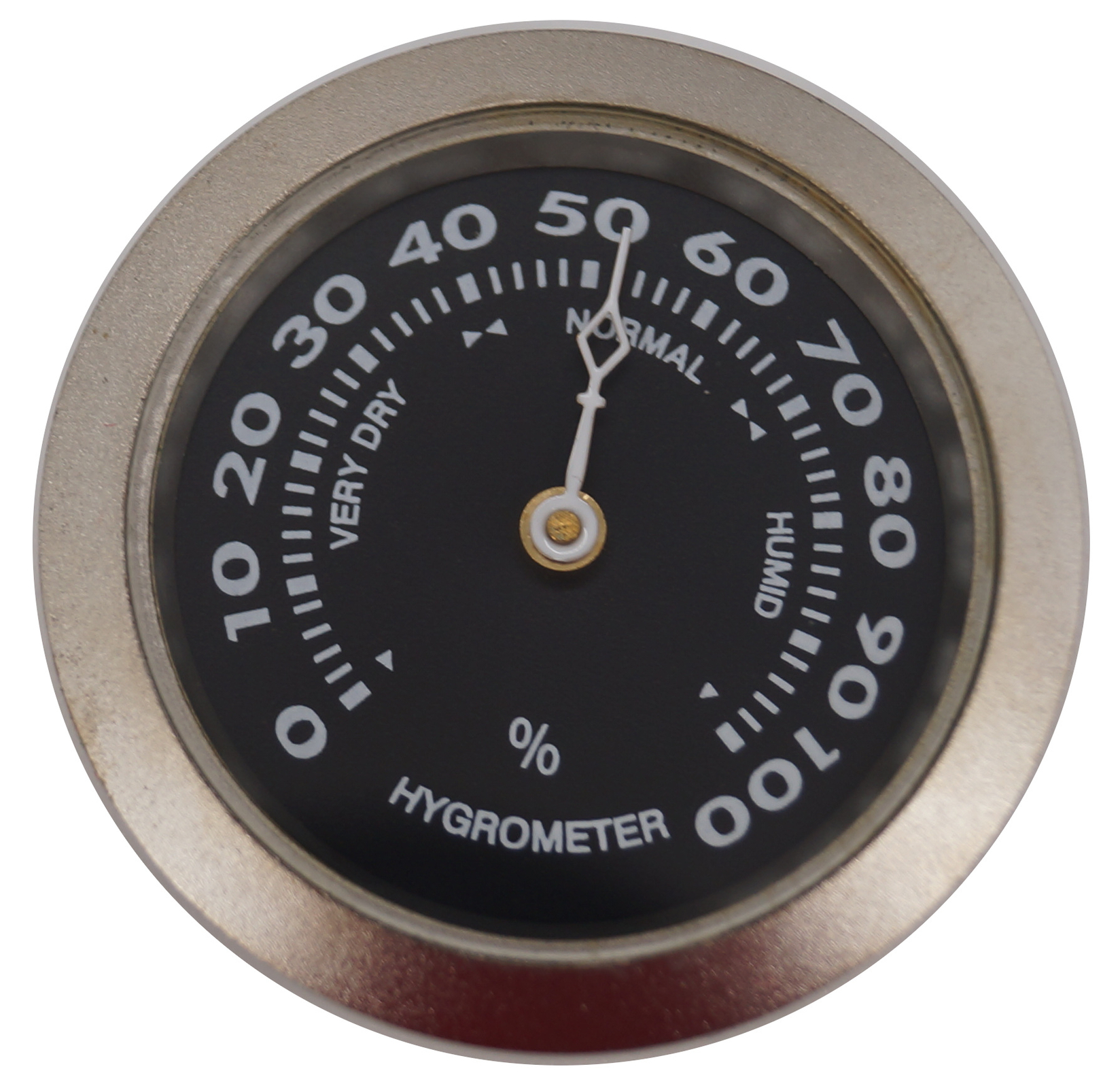 Hygrometer als Ersatz für Humidor 35 mm, silber, schwarz