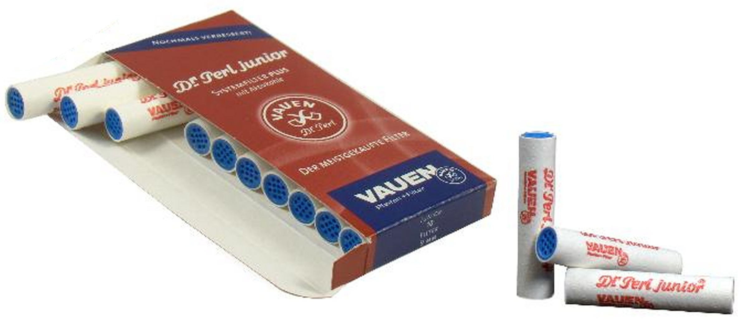 Vauen Dr. Perl Junior 9mm Pfeifen Filter, 10 Stück
