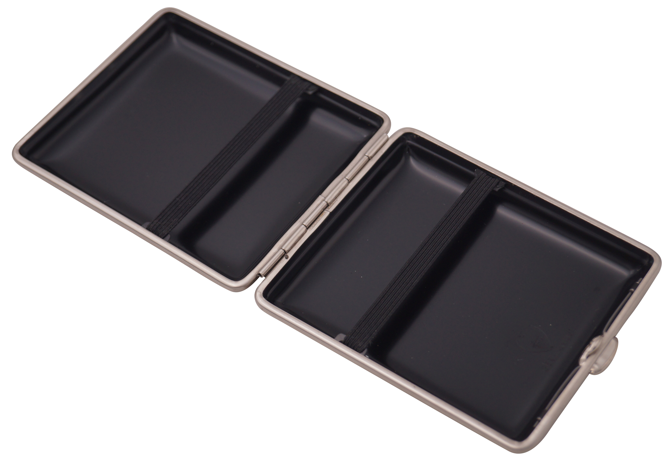 GERMANUS Zigarettenetui - Metall mit Leder Bezug - Made in Germany  - Design Brauner Sand