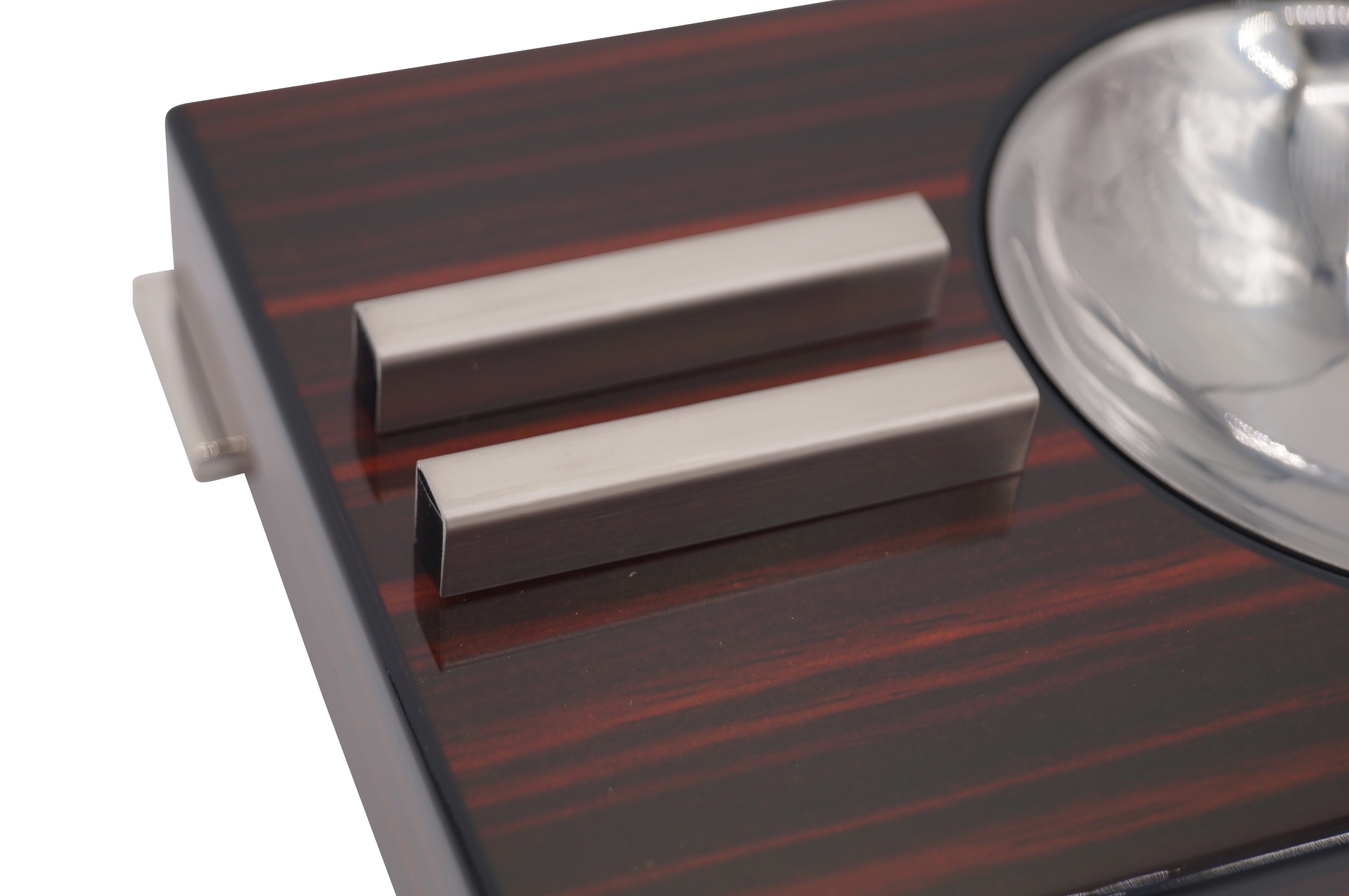GERMANUS Cigar Ashtray with 2 Cigar Holders from Wood