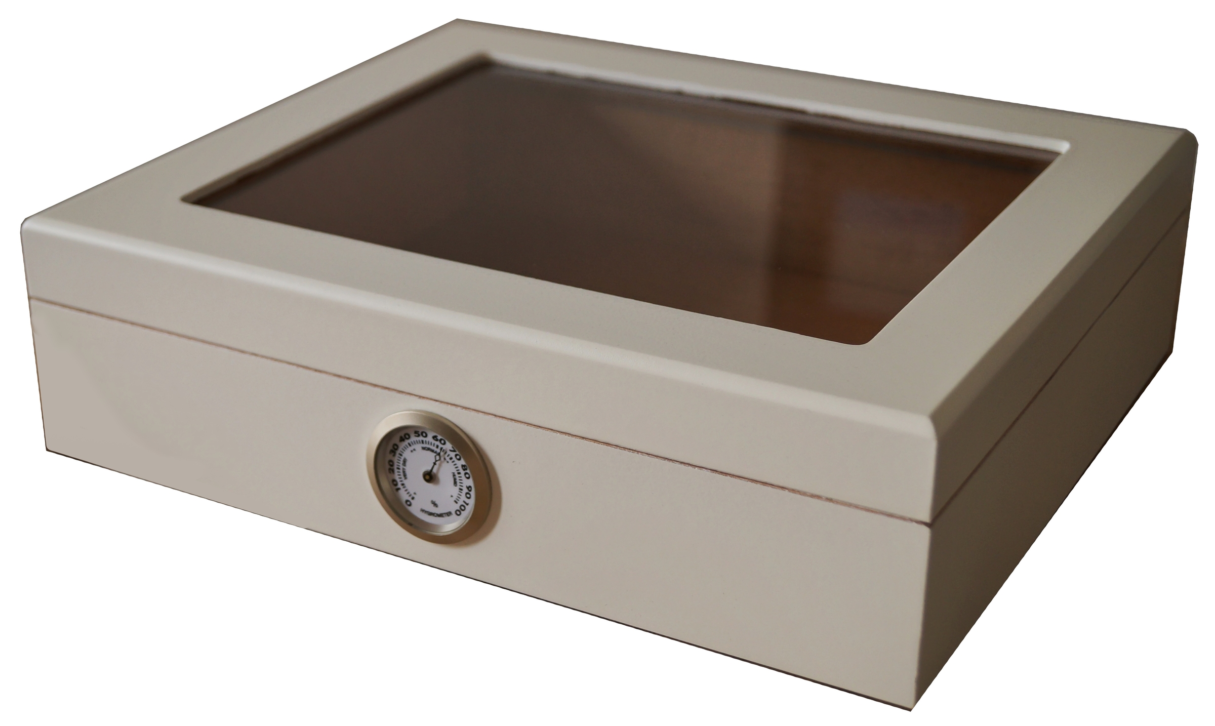 2nd Choice GERMANUS Cigar Humidor - Mensalla for ca. 30 cigars with window - White