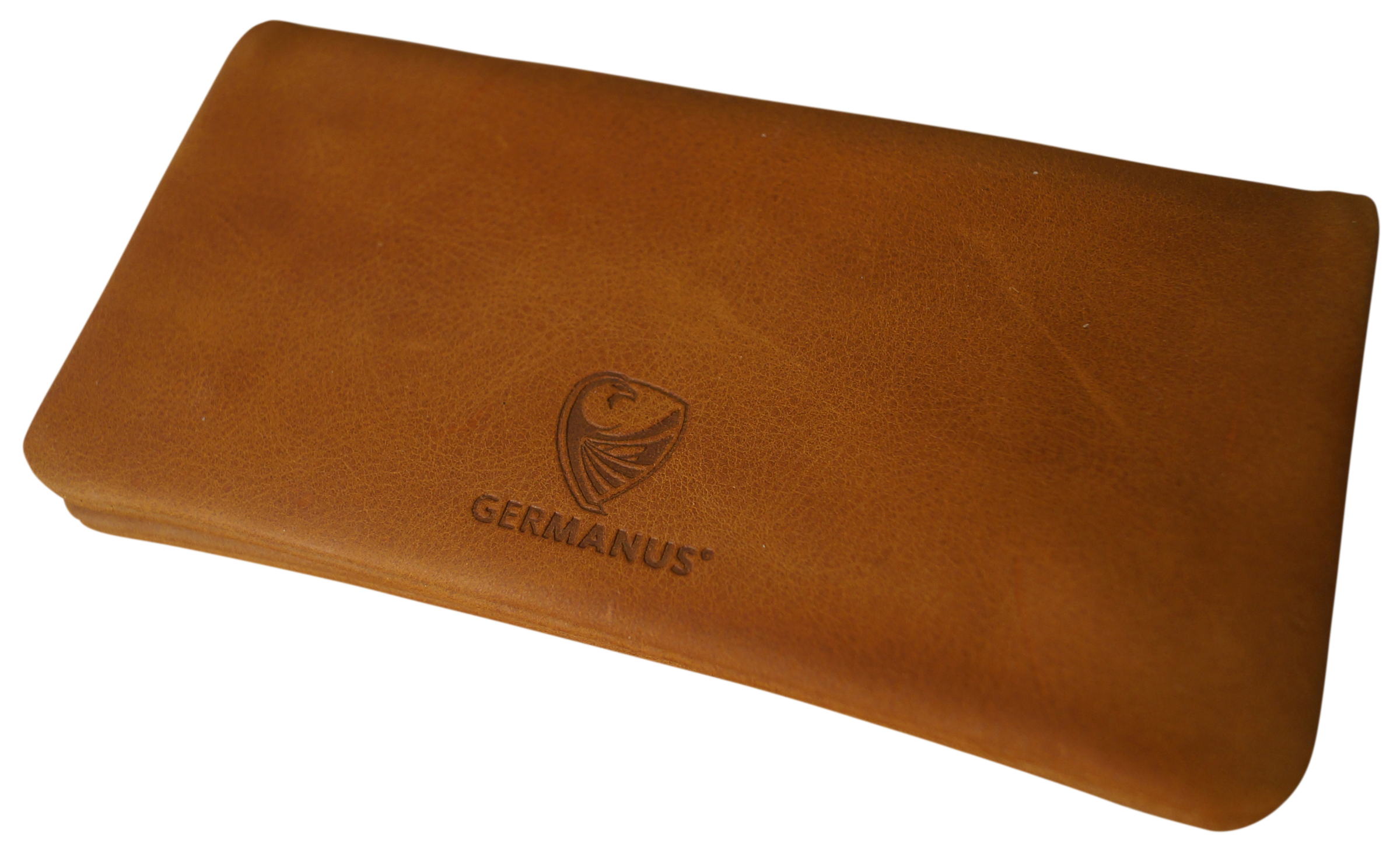 GERMANUS Corfuscus Tabaktasche Pouch - Made in EU - Leder - Hellbraun